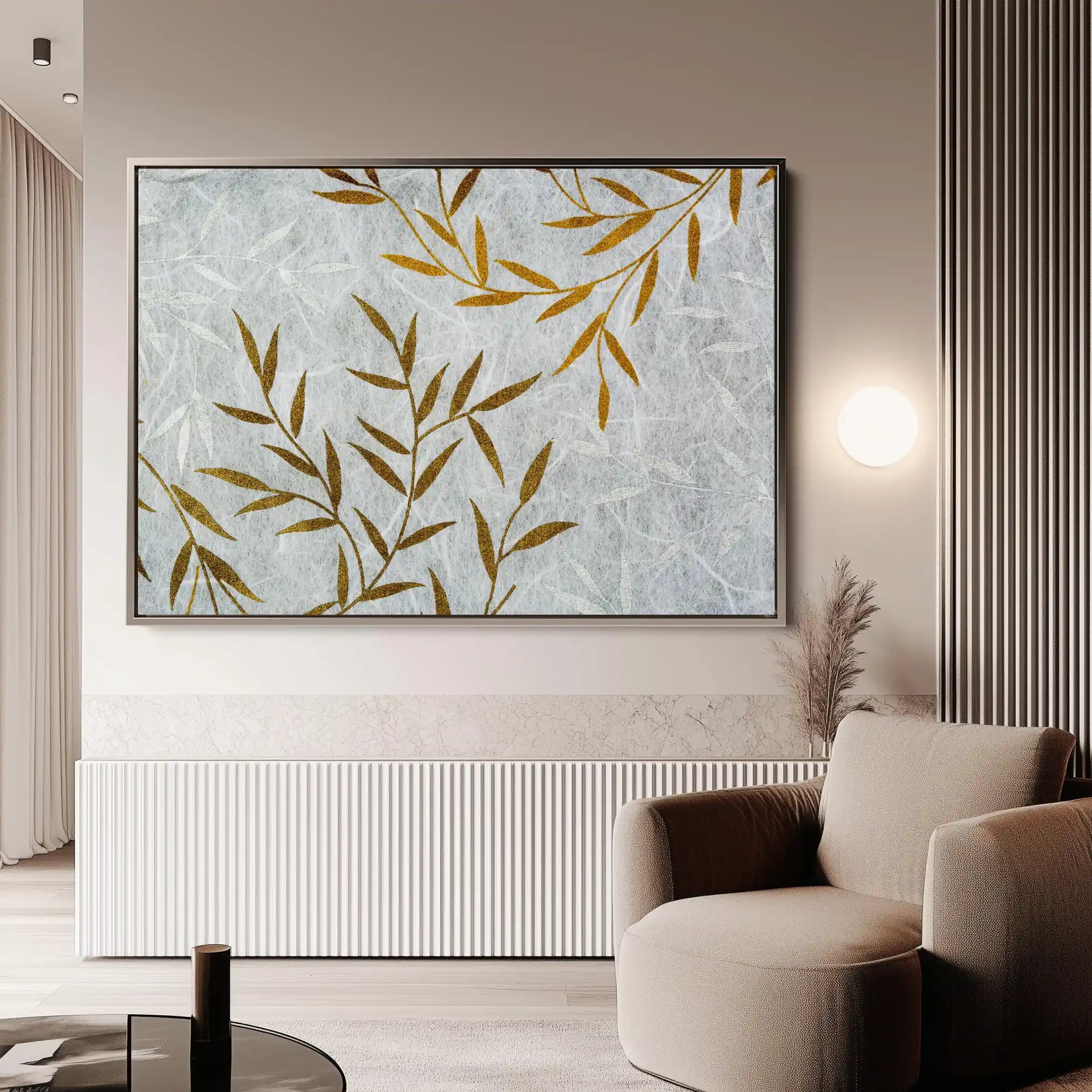 Floral 358 Canvas Art 60 x 40 cm / Black