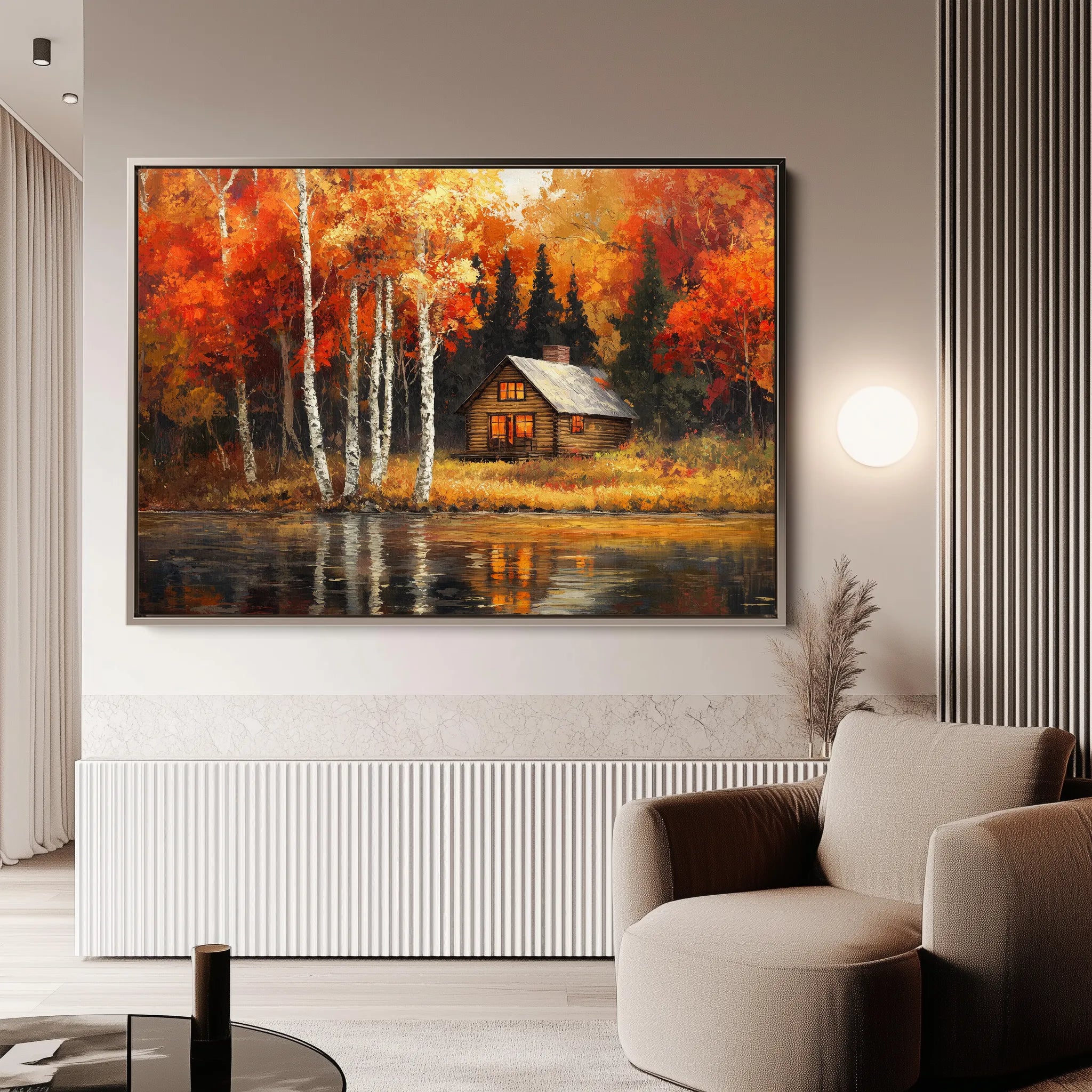 Landscape 358 Canvas Art 18" x 24" / 45 x 60 cm / Black