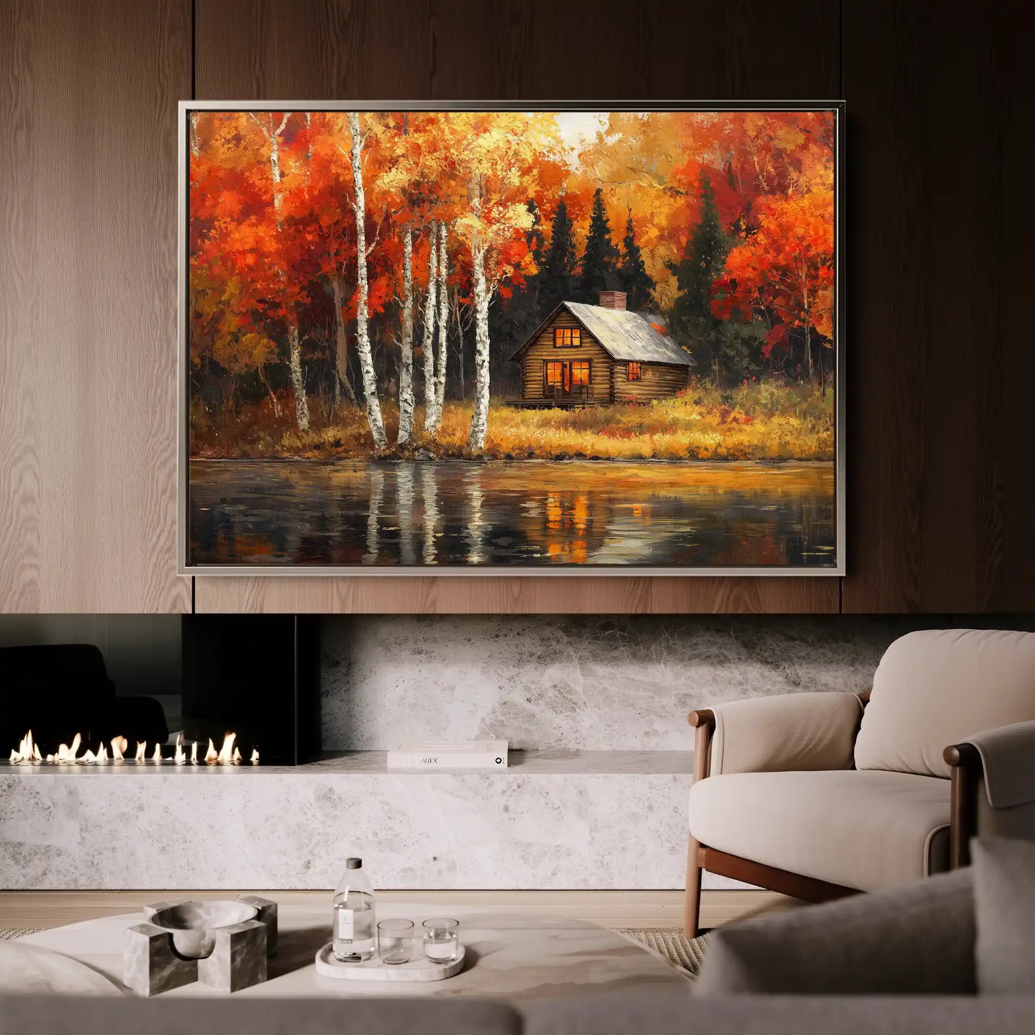 Landscape 358 Canvas Art 60 x 40 cm / Black