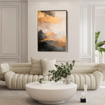 Abstract 359 Canvas Art 18" x 24" / 45 x 60 cm / Black