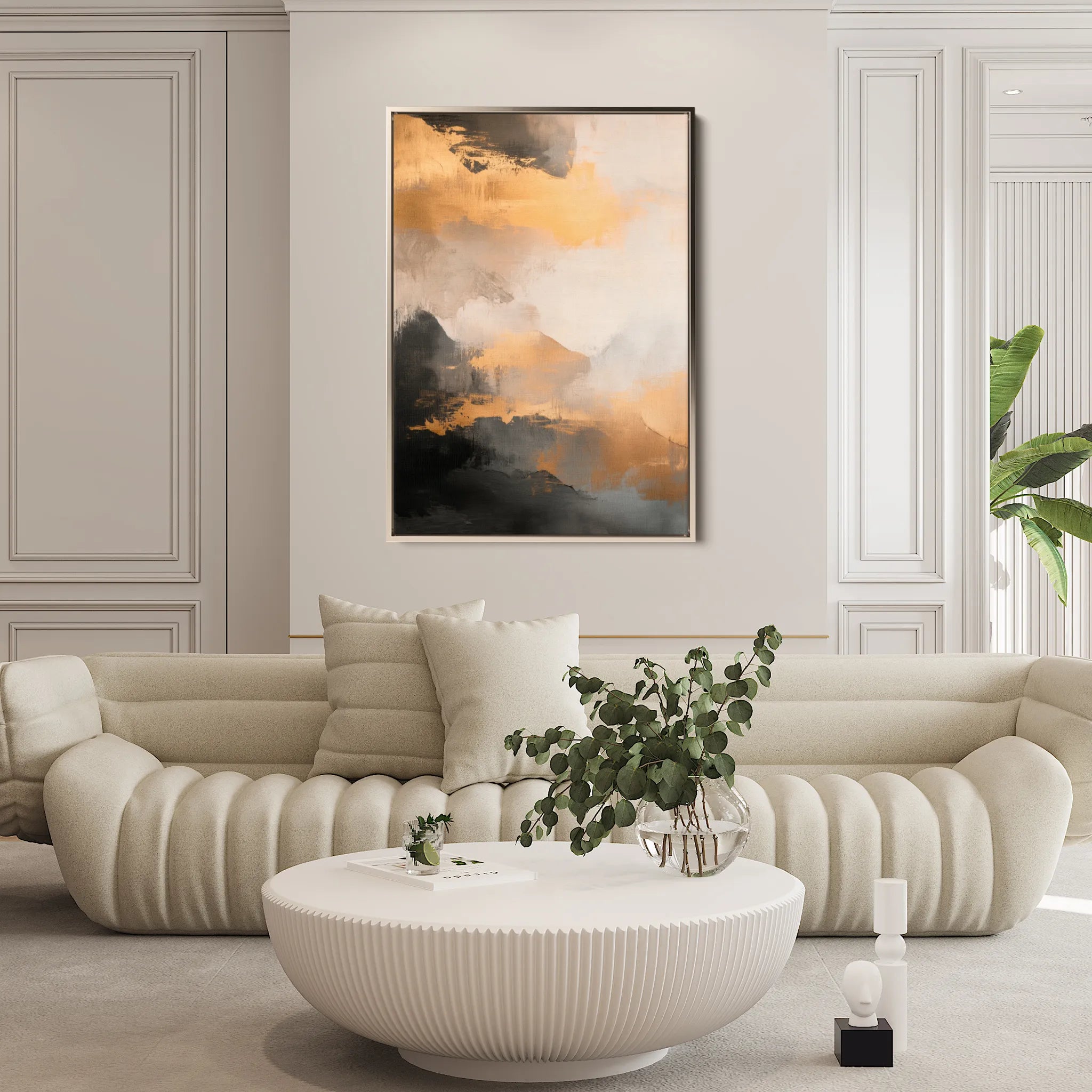 Abstract 359 Canvas Art 18" x 24" / 45 x 60 cm / Black