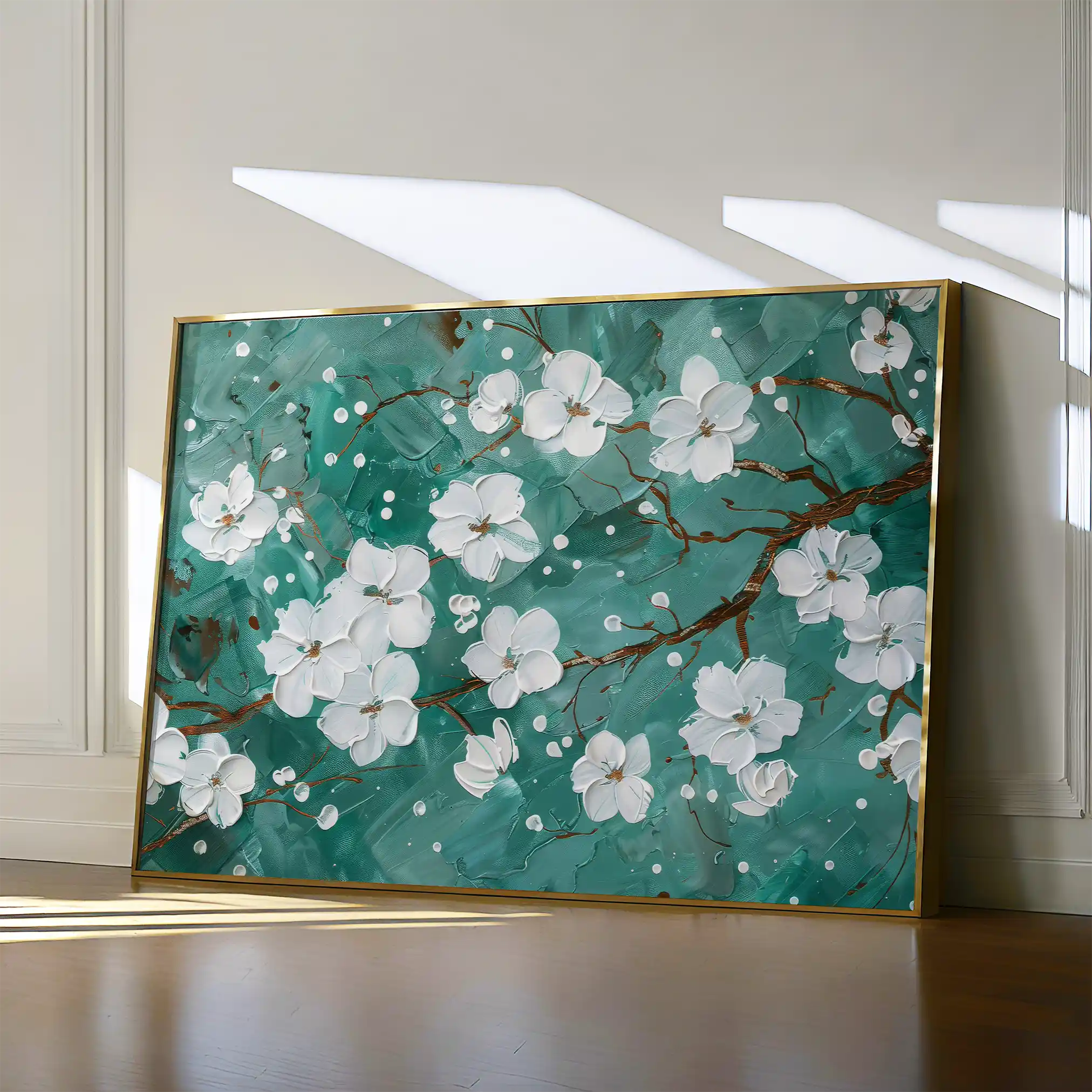 Floral 359 Canvas Art 60 x 40 cm / Black