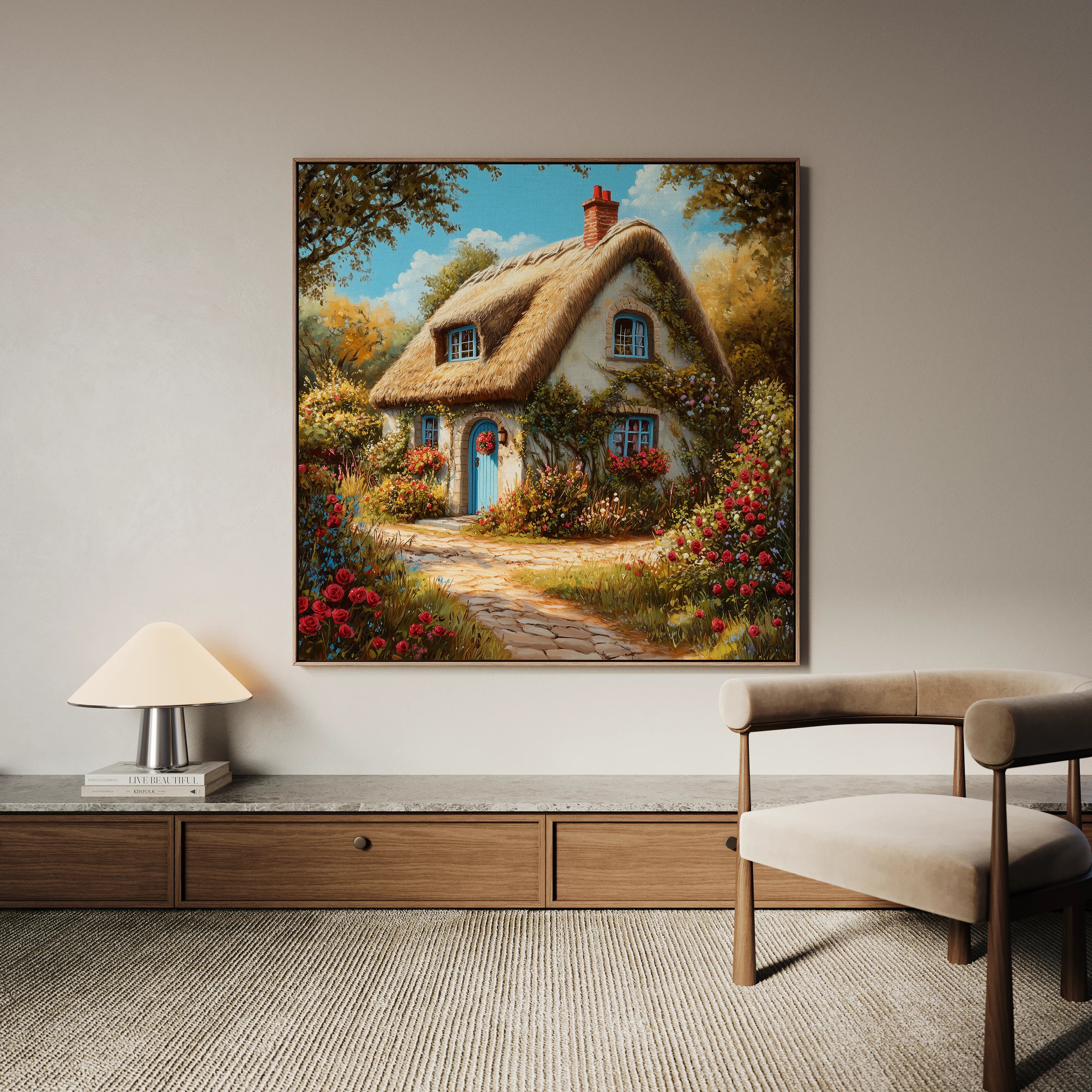 Landscape 359 Canvas Art 16" x 16" / 40 x 40 cm / Black