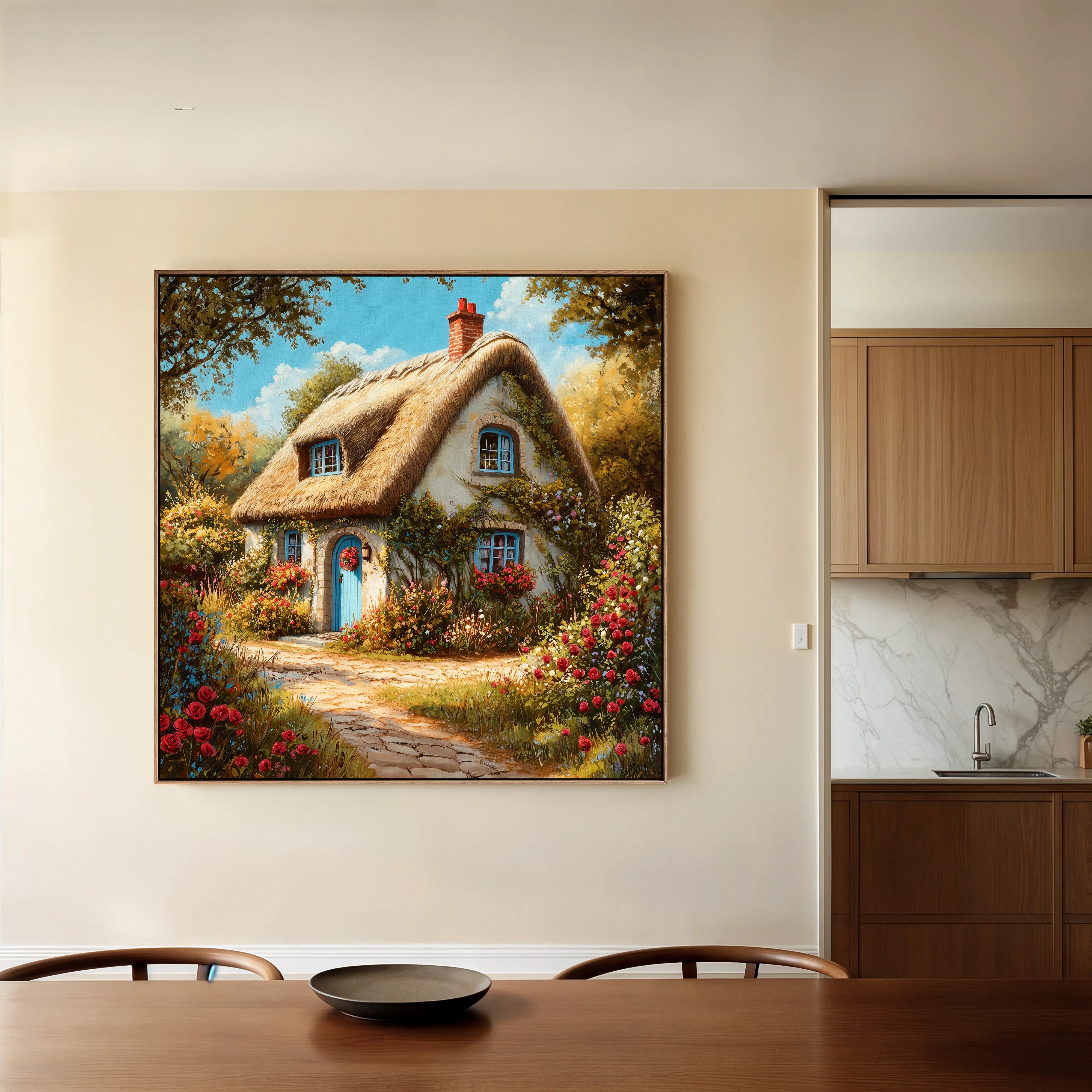 Landscape 359 Canvas Art 16" x 16" / 40 x 40 cm / Black