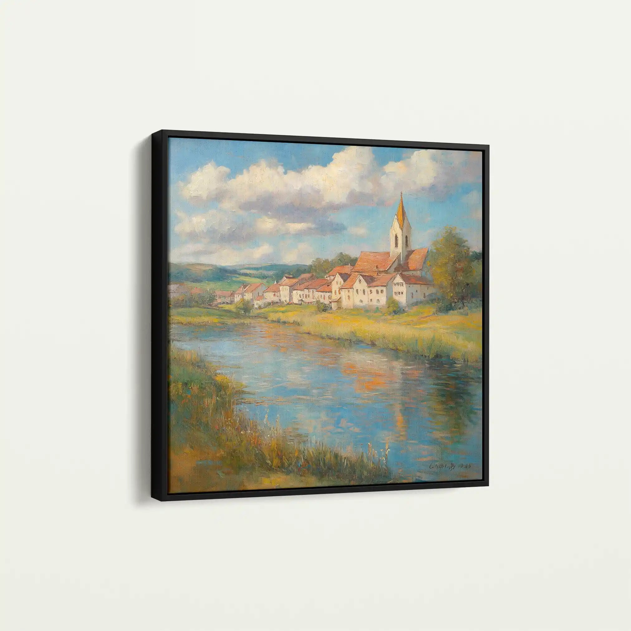 Landscape 360 Canvas Art 60 x 60 cm / Black