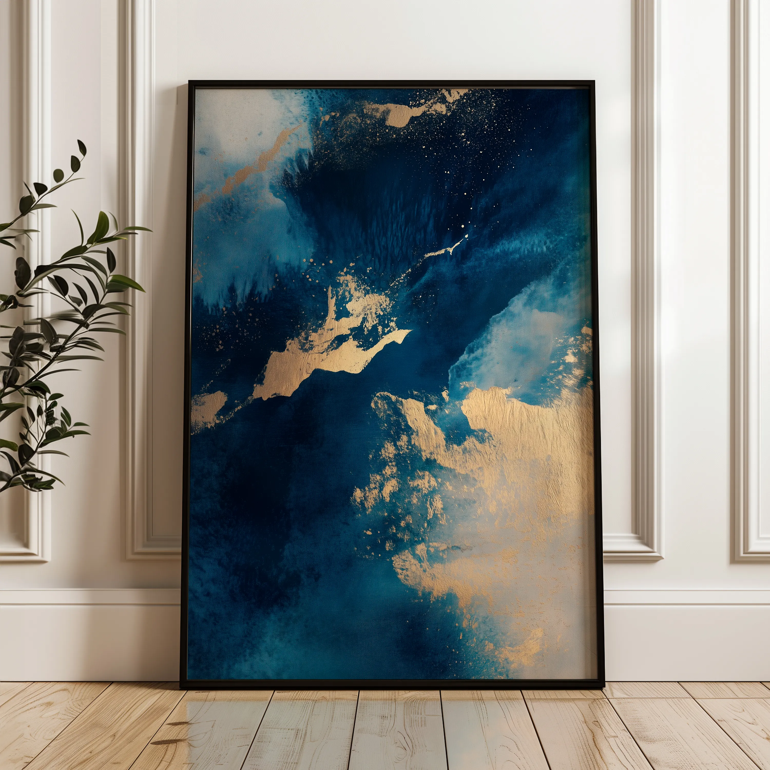 Abstract 361 Canvas Art 18" x 24" / 45 x 60 cm / Black