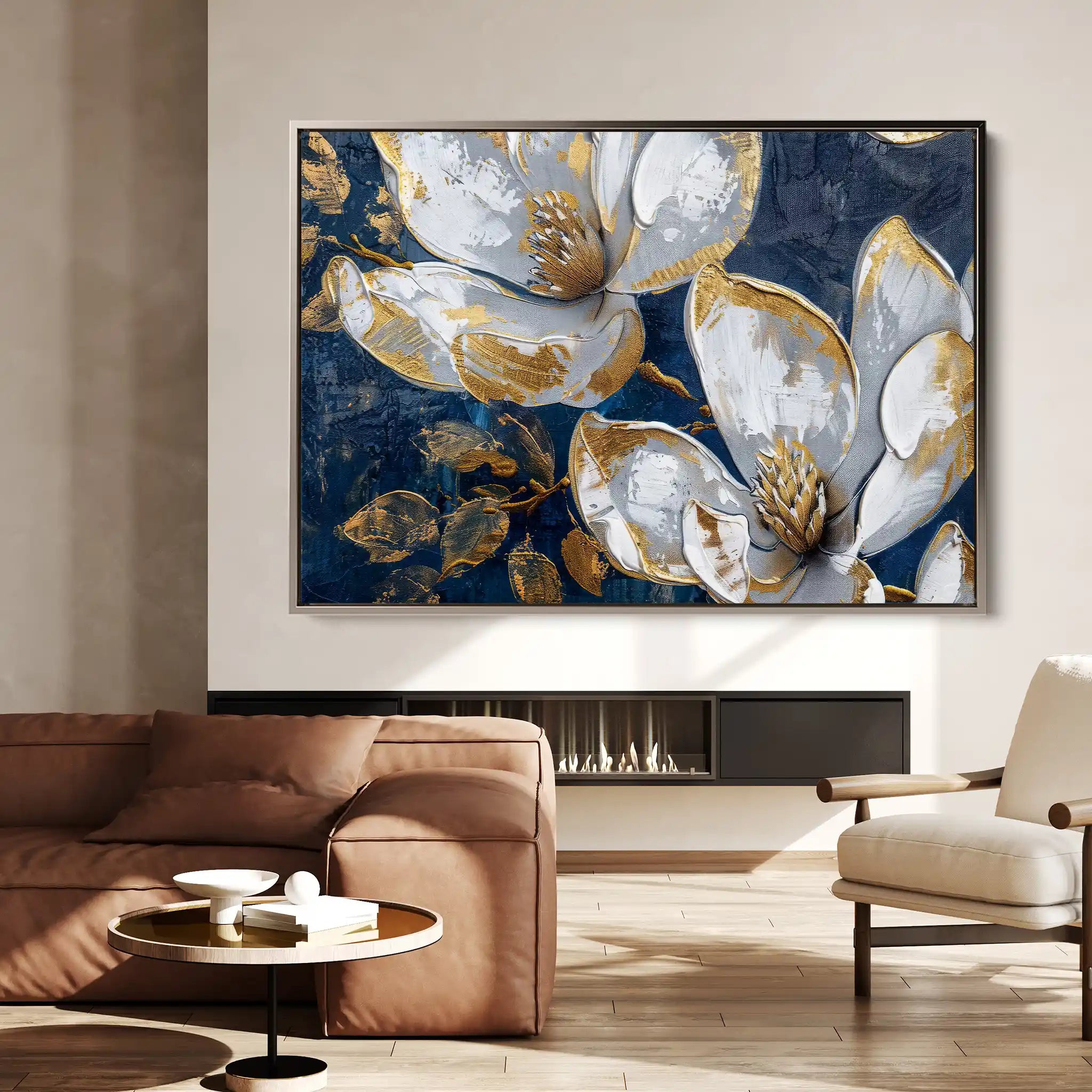 Floral 361 Canvas Art 60 x 40 cm / Black
