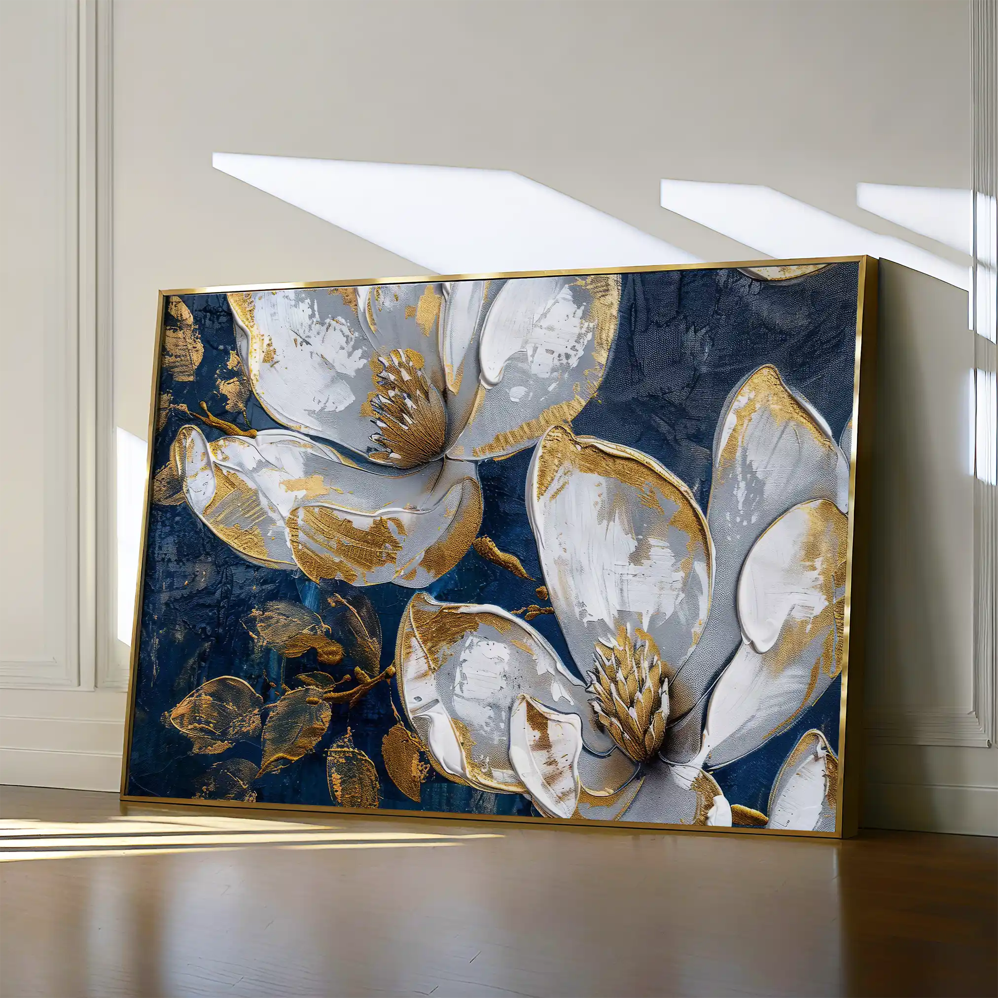 Floral 361 Canvas Art 60 x 40 cm / Black