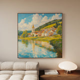 Landscape 361 Canvas Art 16" x 16" / 40 x 40 cm / Black