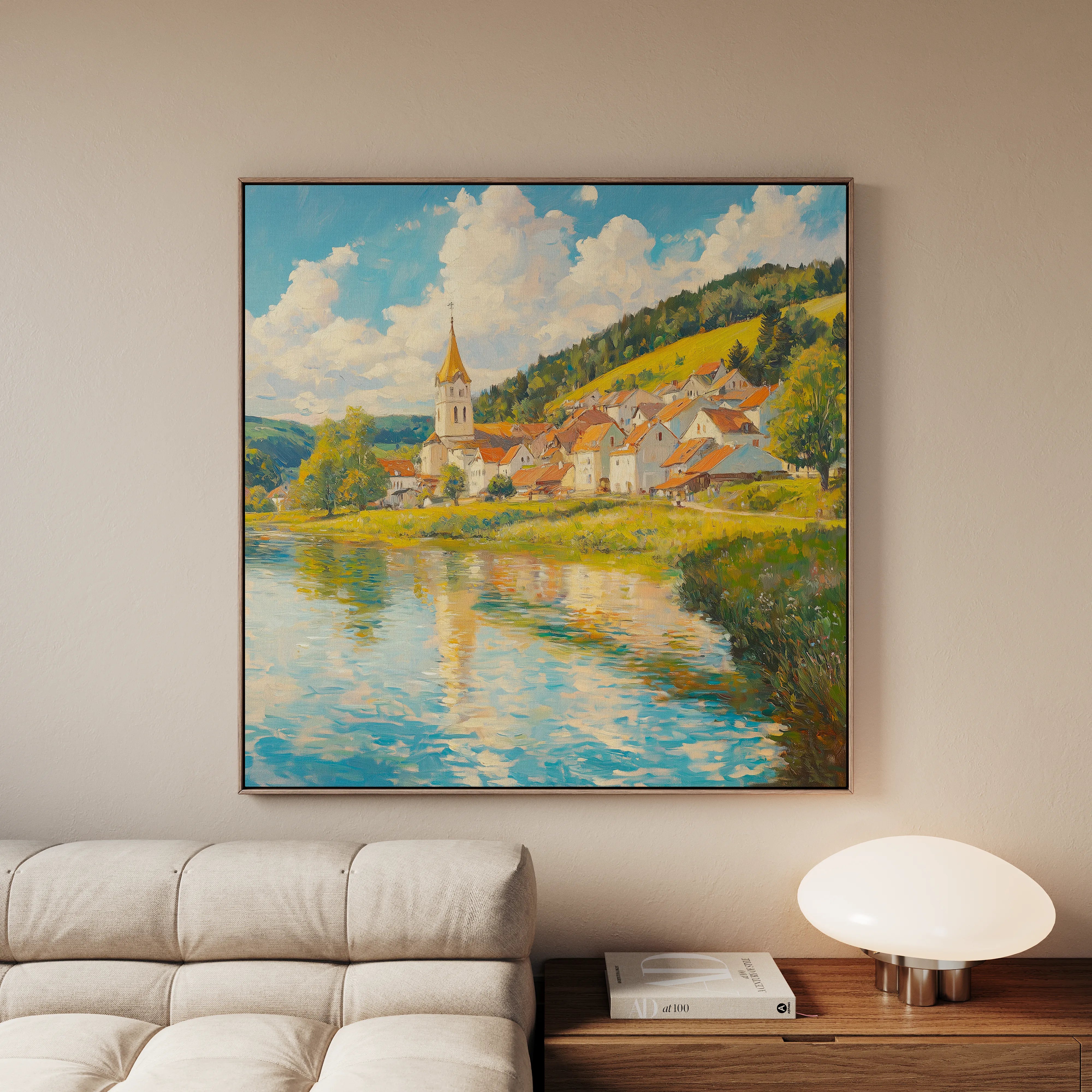 Landscape 361 Canvas Art 16" x 16" / 40 x 40 cm / Black