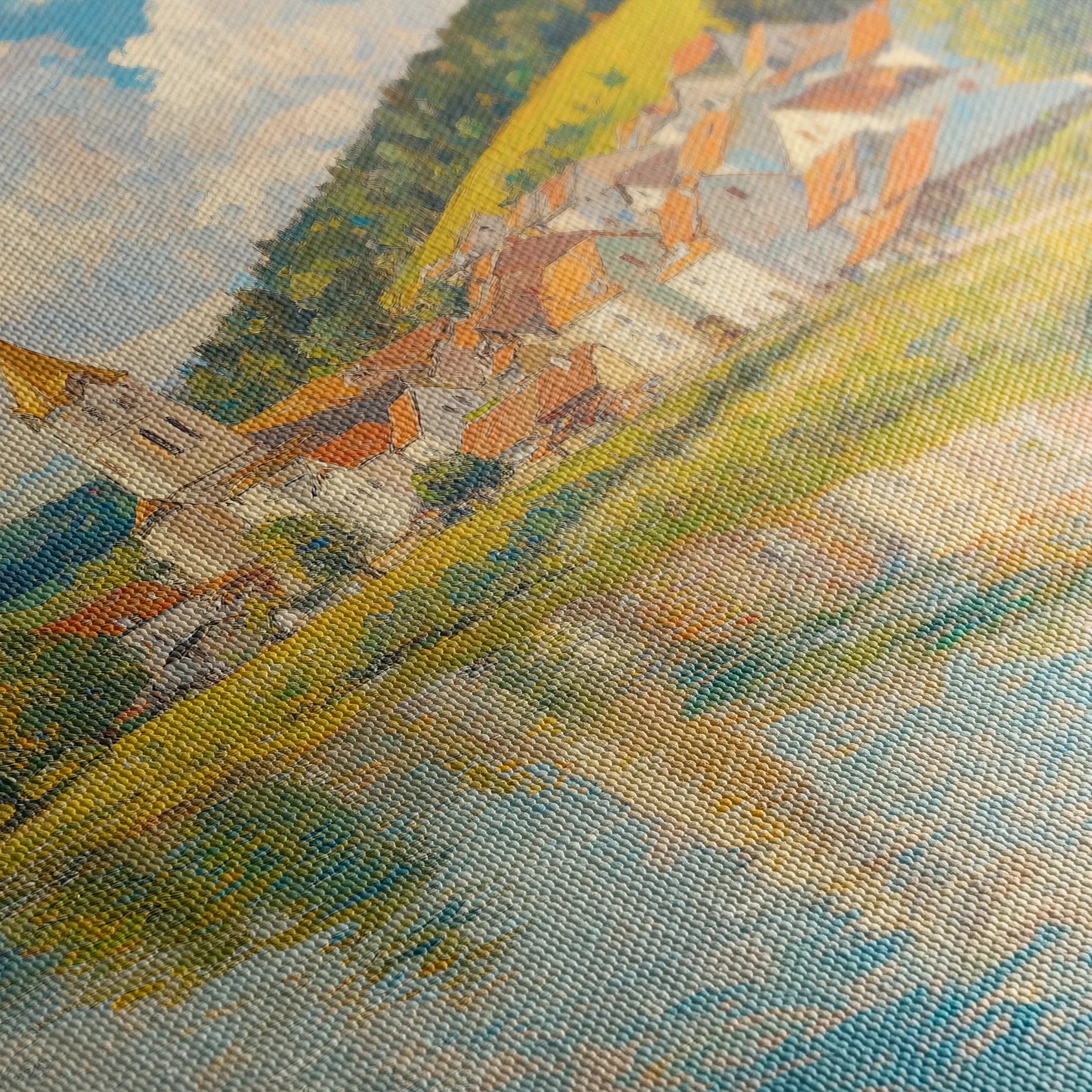 Landscape 361 Canvas Art 16" x 16" / 40 x 40 cm / Black