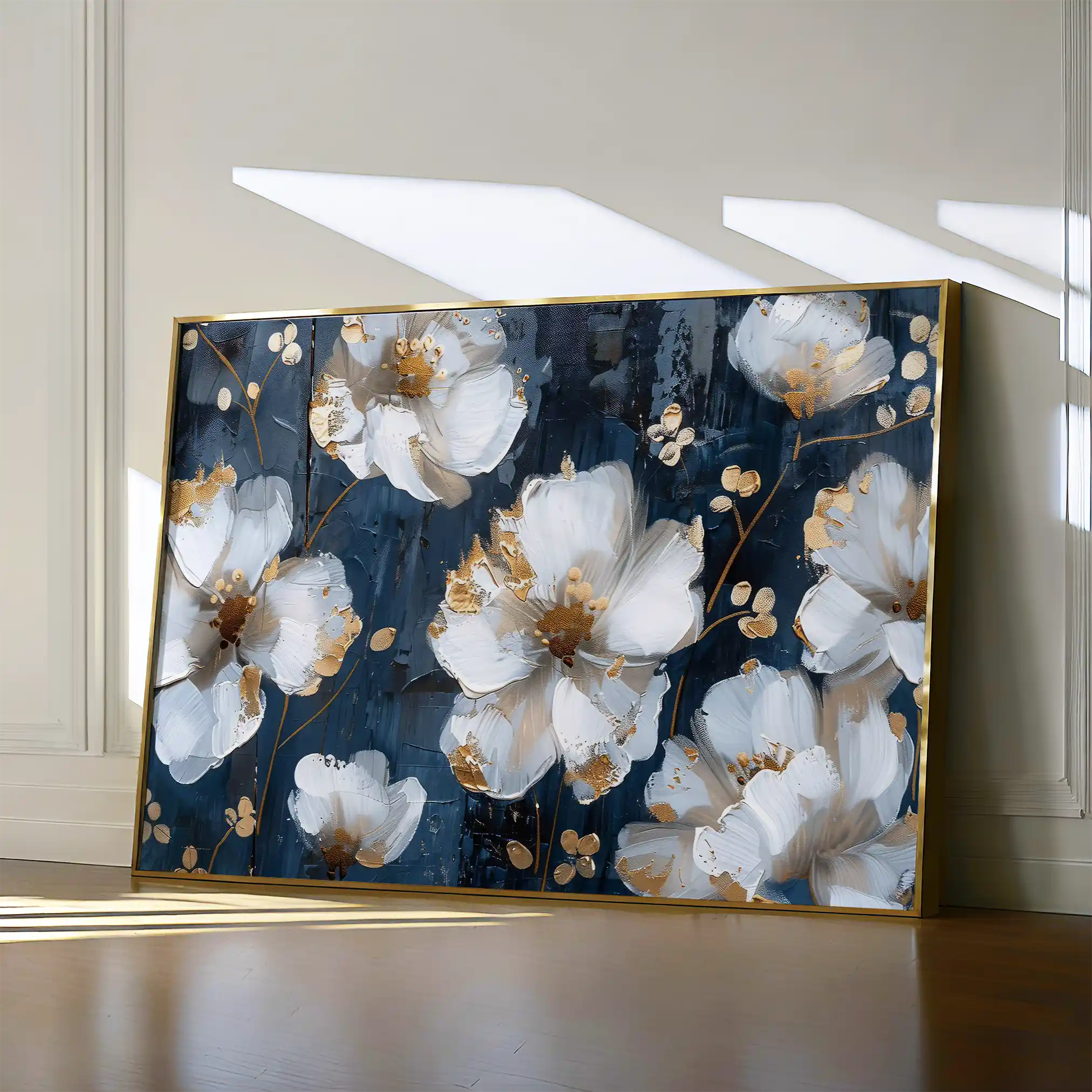 Floral 362 Canvas Art 60 x 40 cm / Black