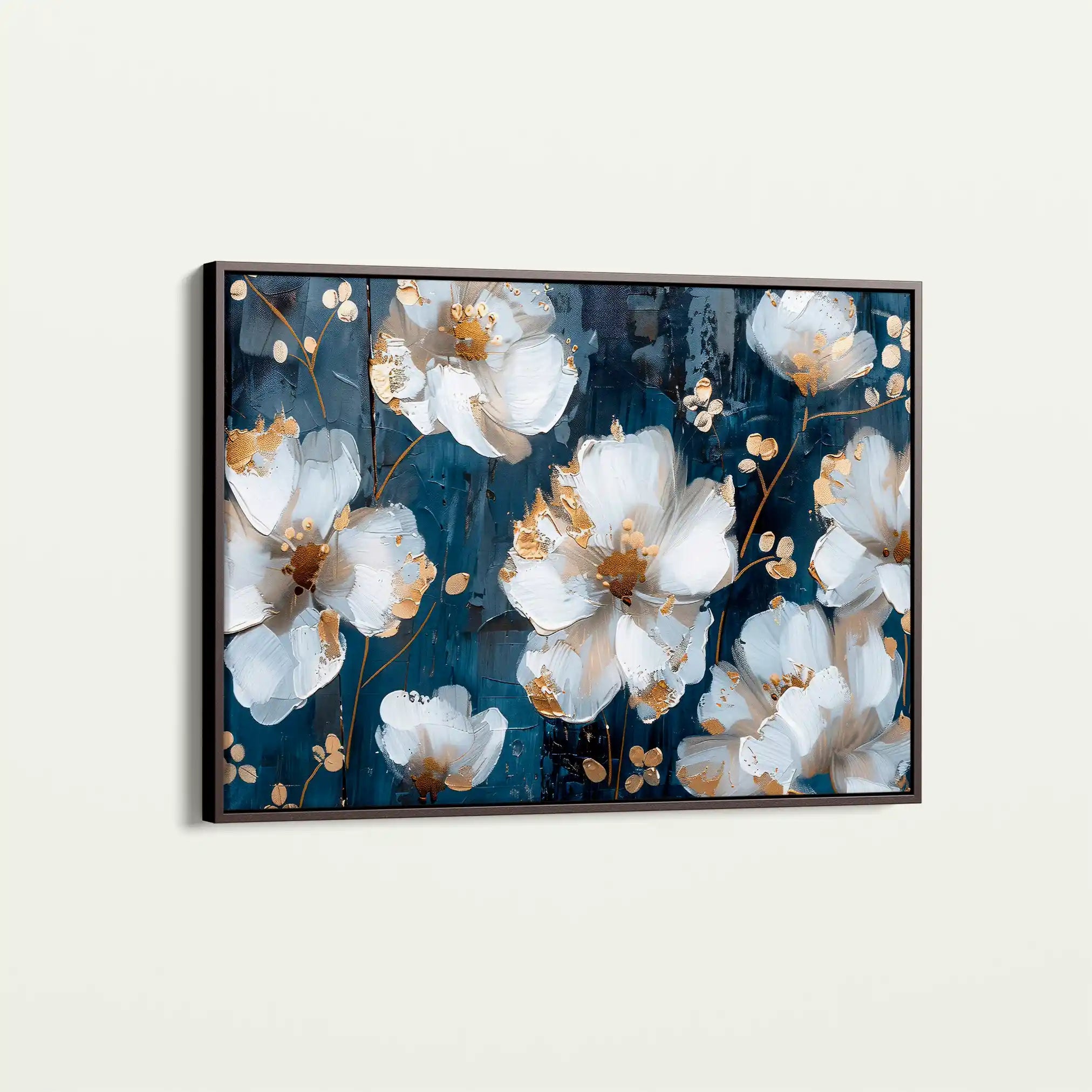 Floral 362 Canvas Art 60 x 40 cm / Black