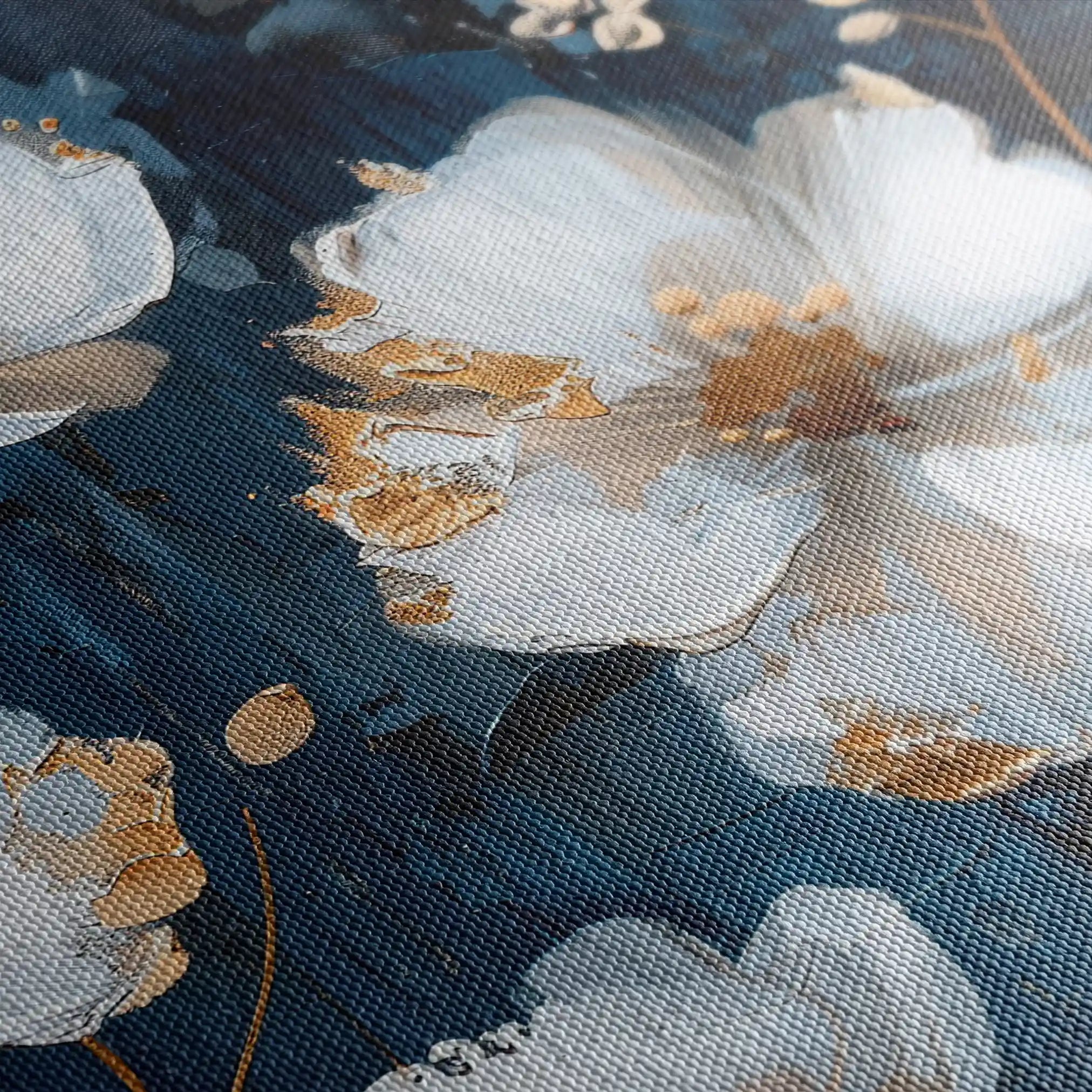 Floral 362 Canvas Art 60 x 40 cm / Black