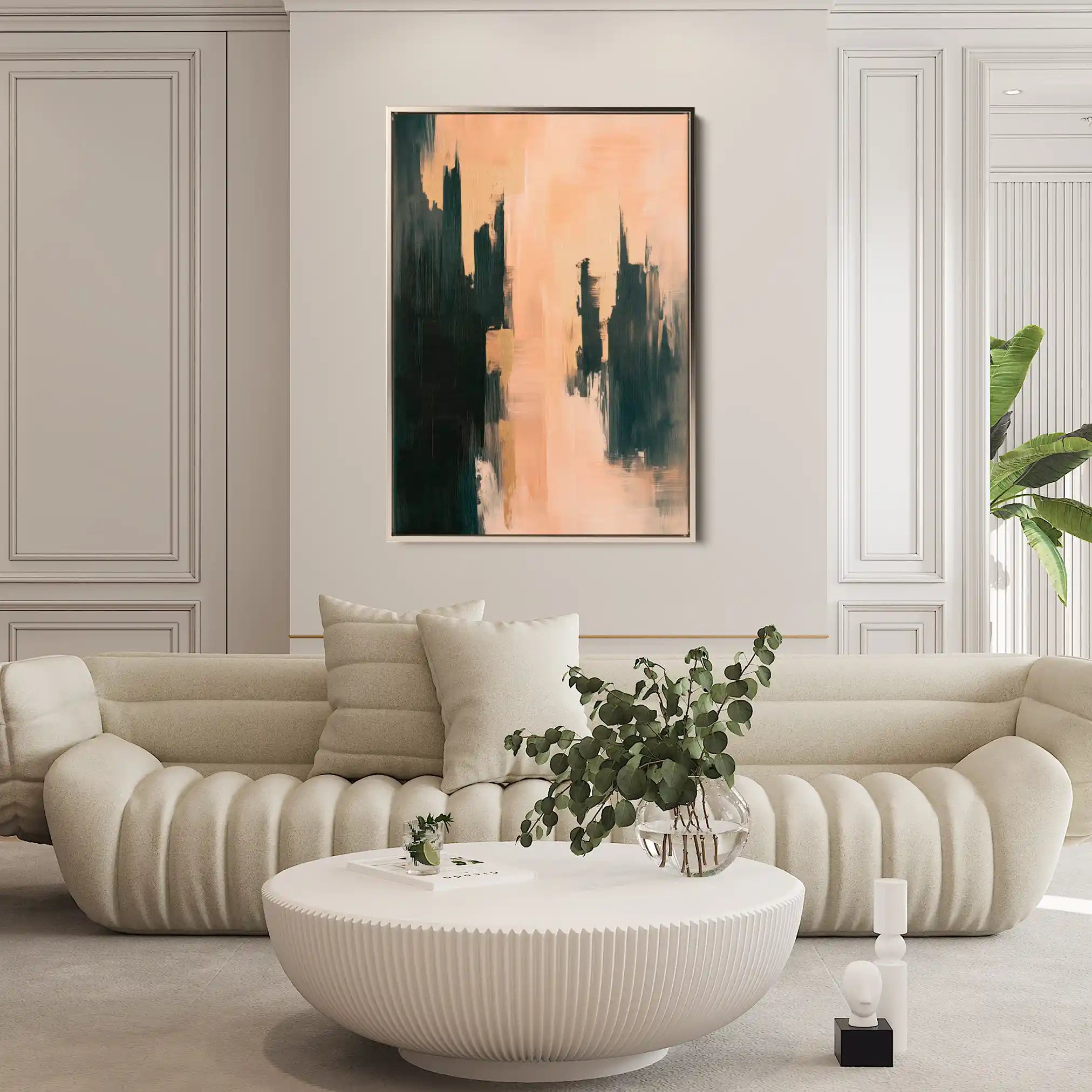 Abstract 363 Canvas Art 18" x 24" / 45 x 60 cm / Black