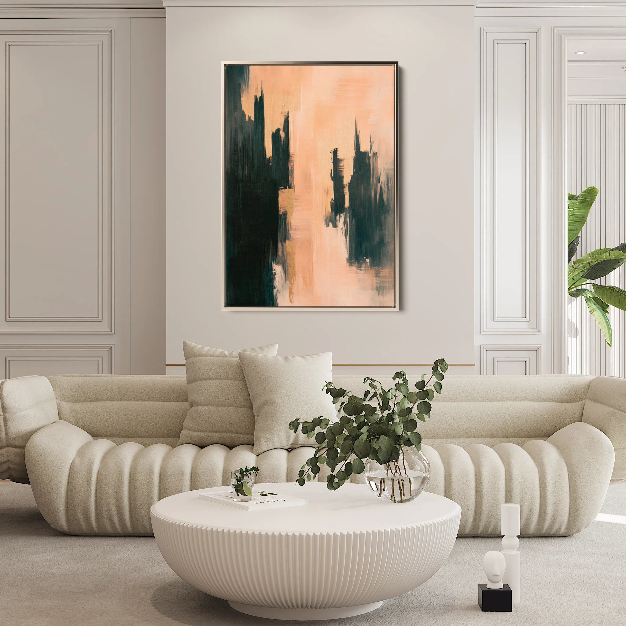 Abstract 363 Canvas Art 18" x 24" / 45 x 60 cm / Black