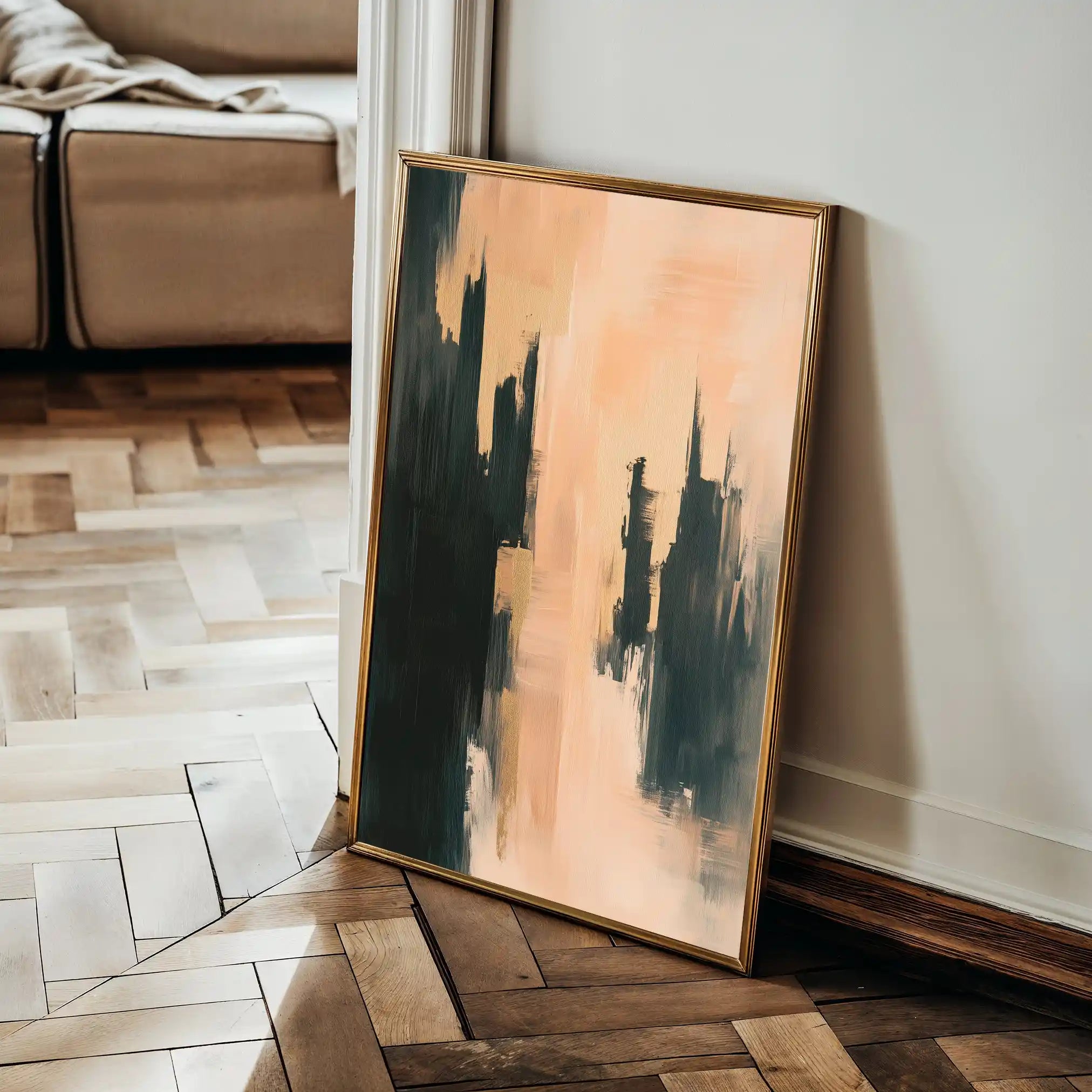 Abstract 363 Canvas Art 18" x 24" / 45 x 60 cm / Black