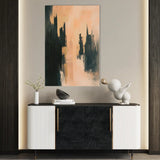 Abstract 363 Canvas Art 18" x 24" / 45 x 60 cm / Black