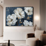 Floral 363 Canvas Art 60 x 40 cm / Black