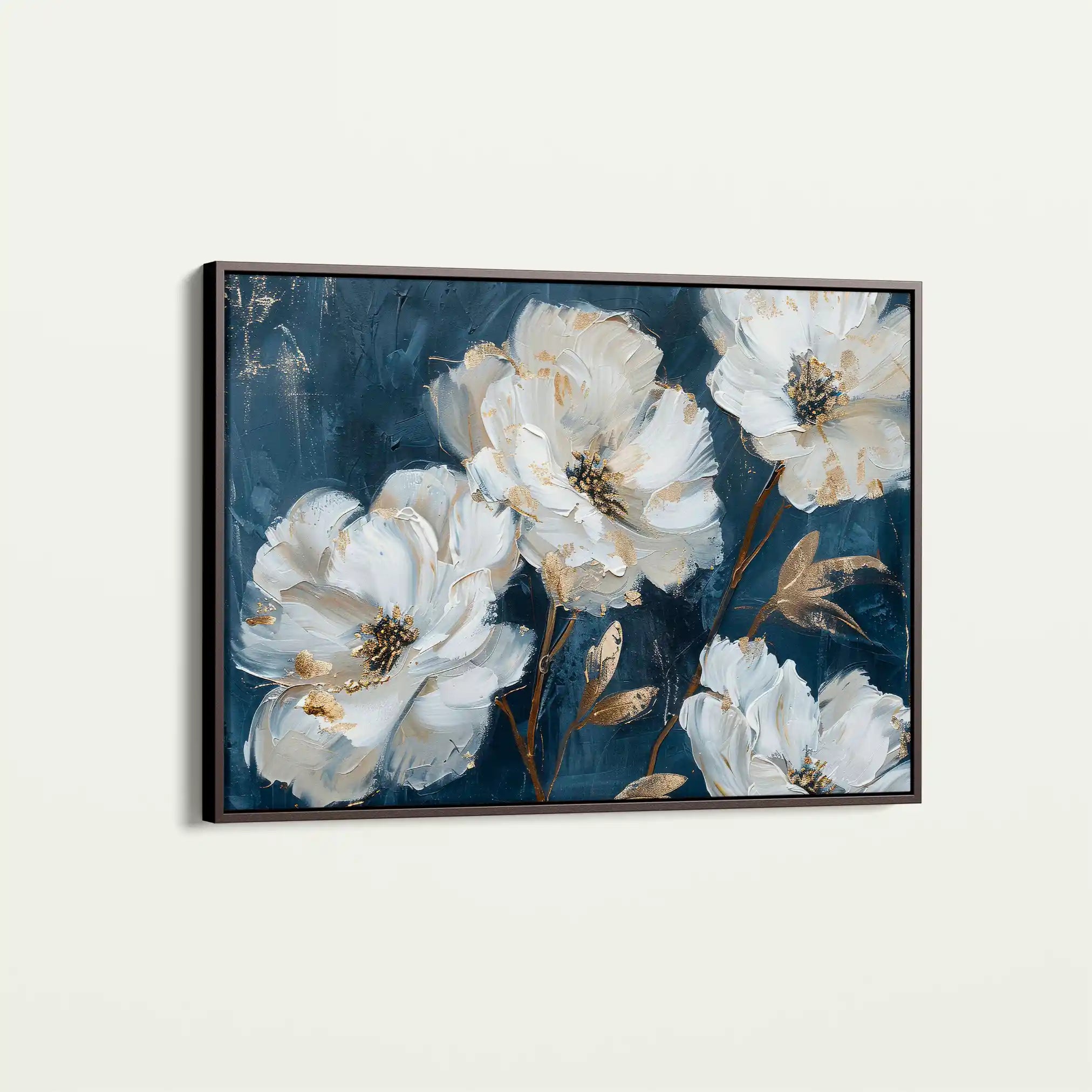 Floral 363 Canvas Art 60 x 40 cm / Black