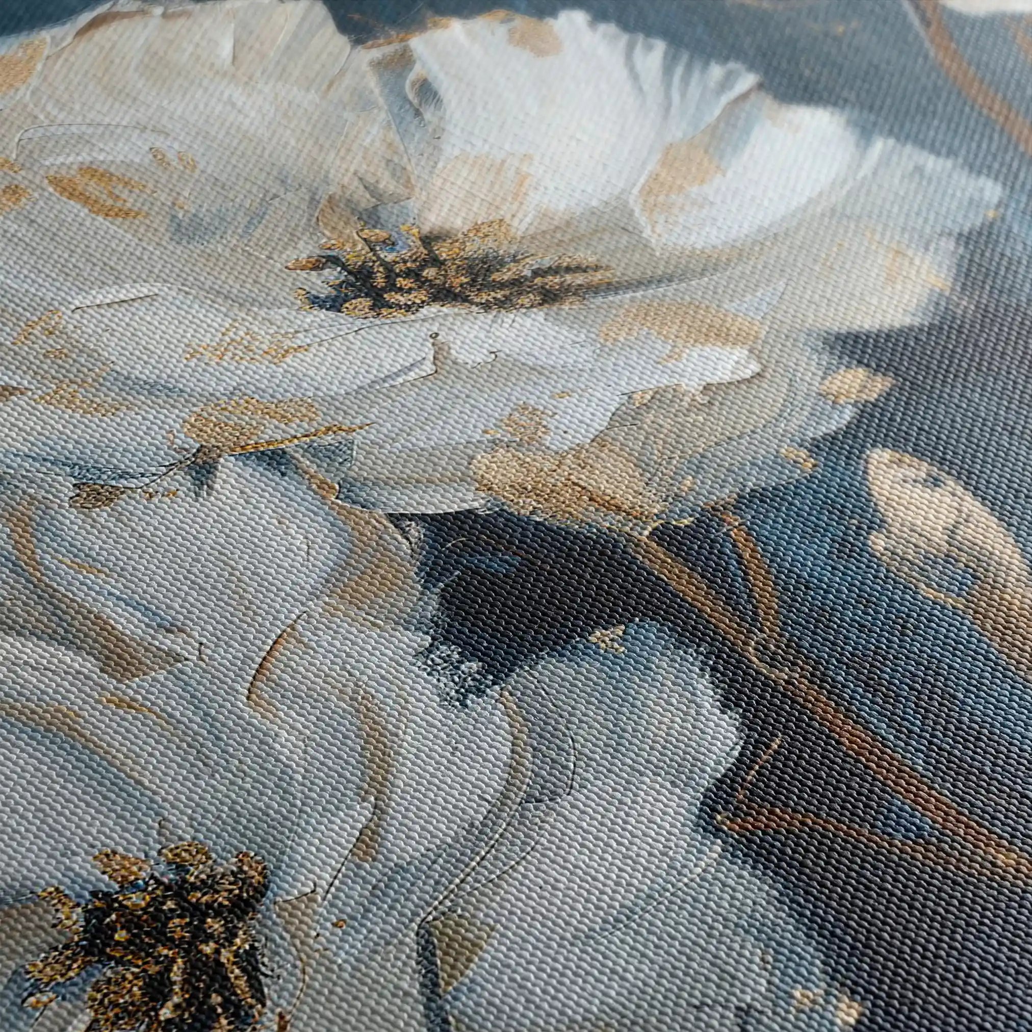 Floral 363 Canvas Art 60 x 40 cm / Black