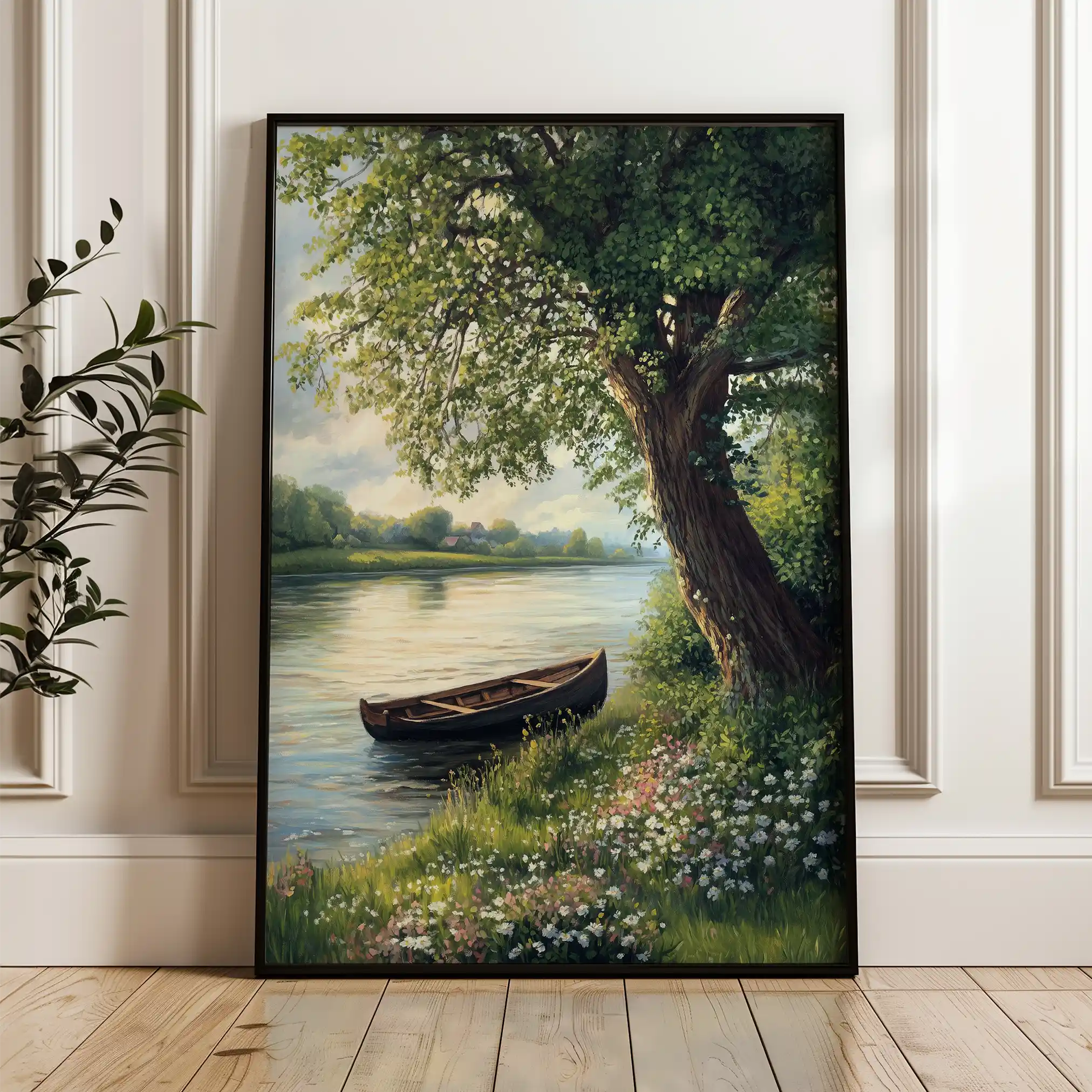 Landscape 363 Canvas Art 60 x 40 cm / Black