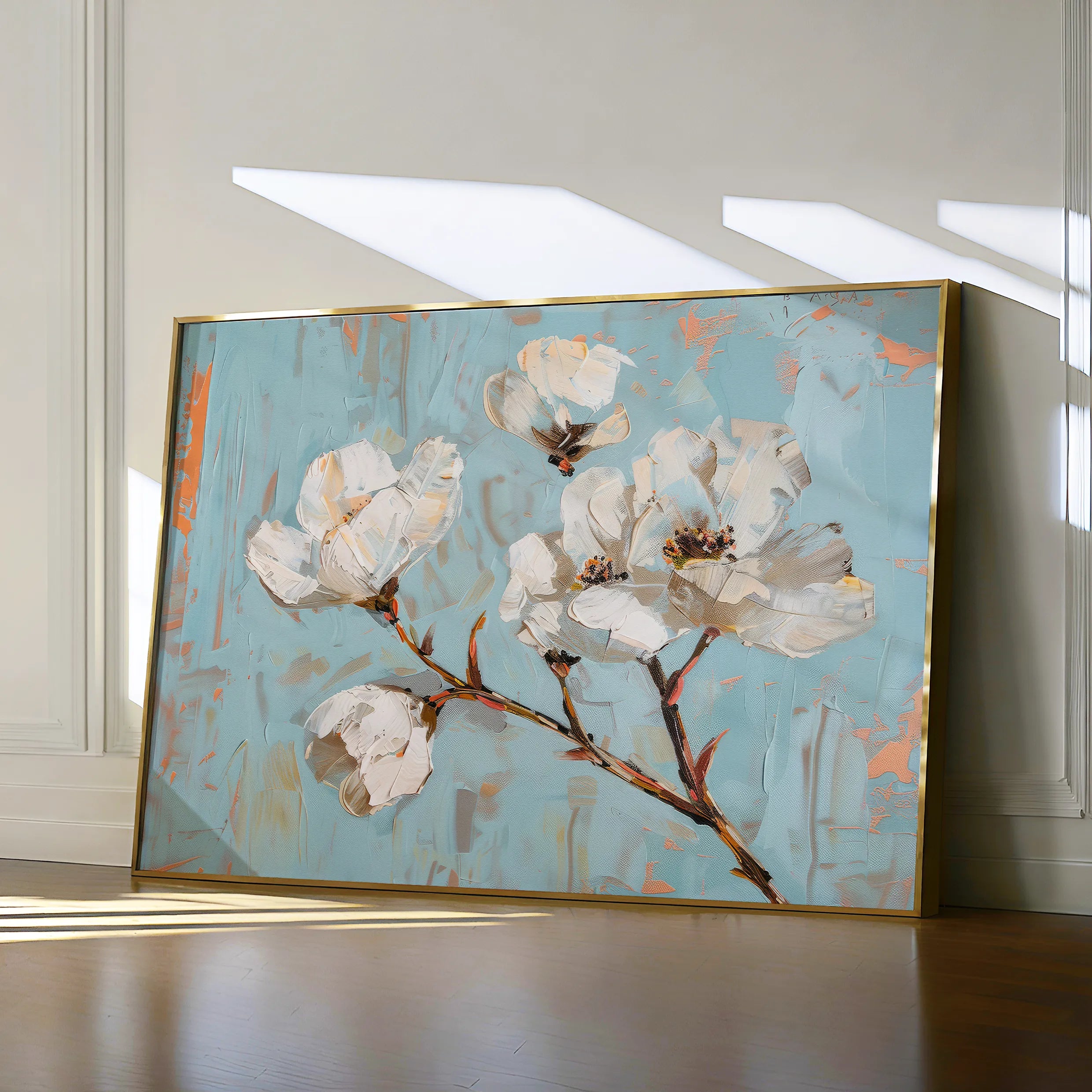 Floral 364 Canvas Art 18" x 24" / 45 x 60 cm / Black