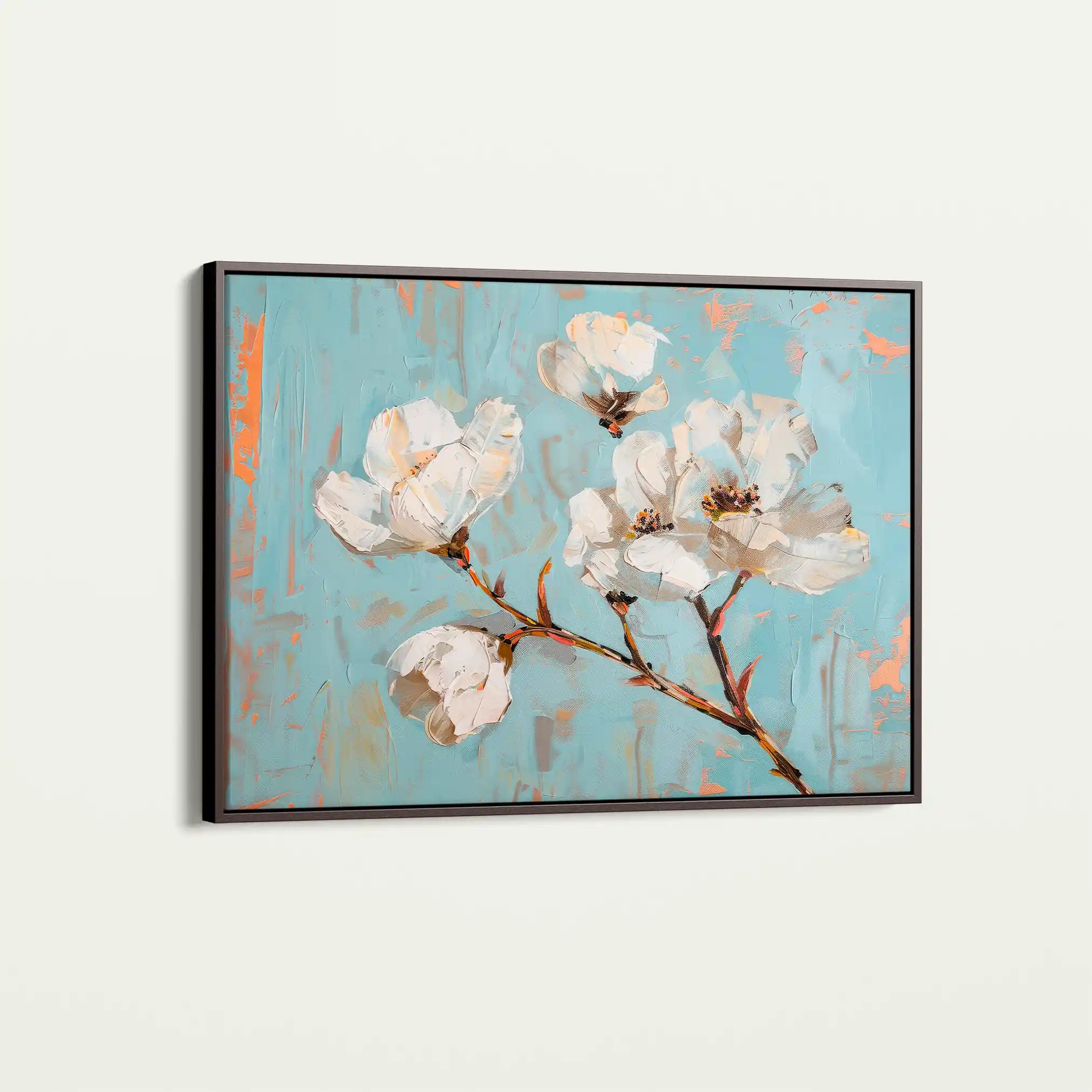 Floral 364 Canvas Art 60 x 40 cm / Black
