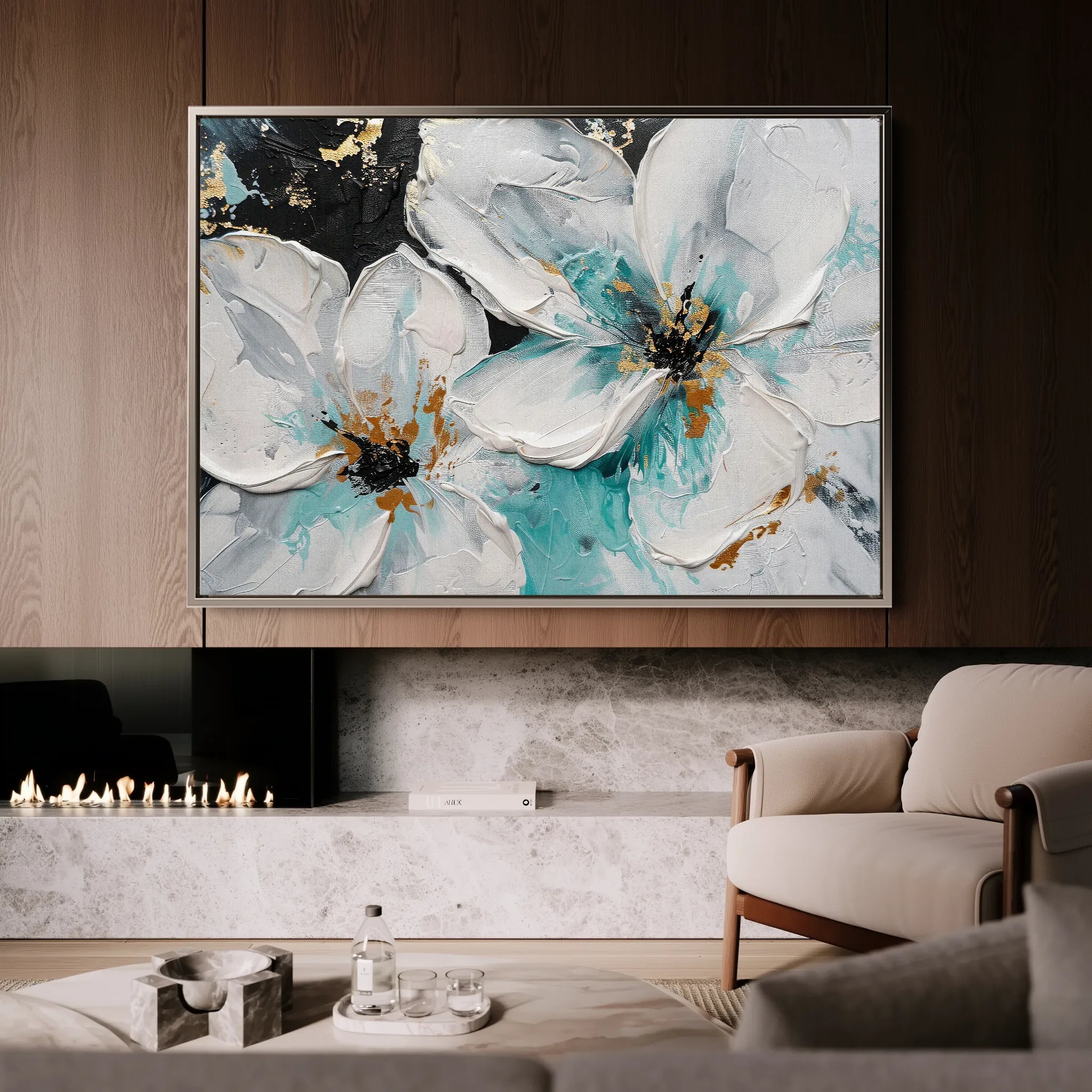 Floral 365 Canvas Art 18" x 24" / 45 x 60 cm / Black