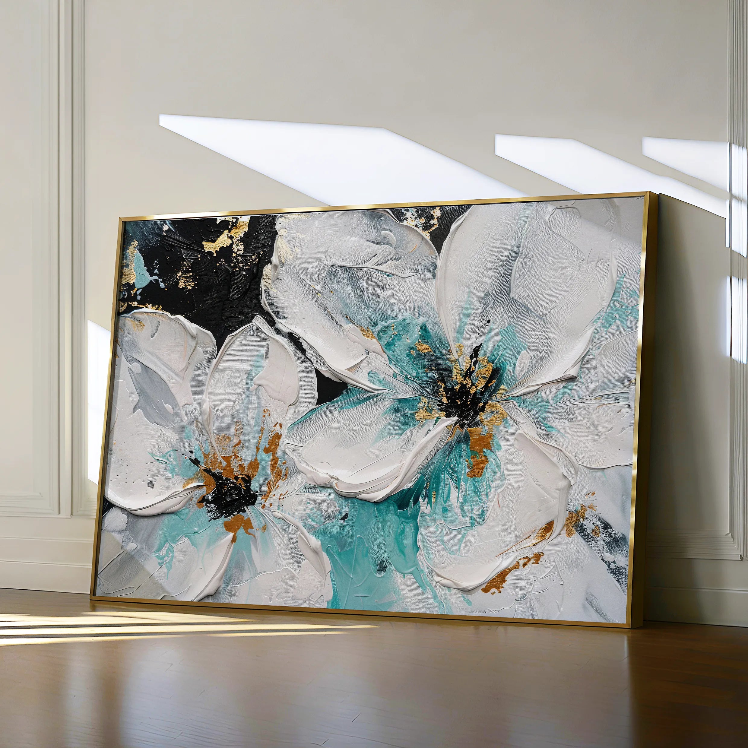 Floral 365 Canvas Art 18" x 24" / 45 x 60 cm / Black
