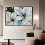 Floral 365 Canvas Art 18" x 24" / 45 x 60 cm / Black