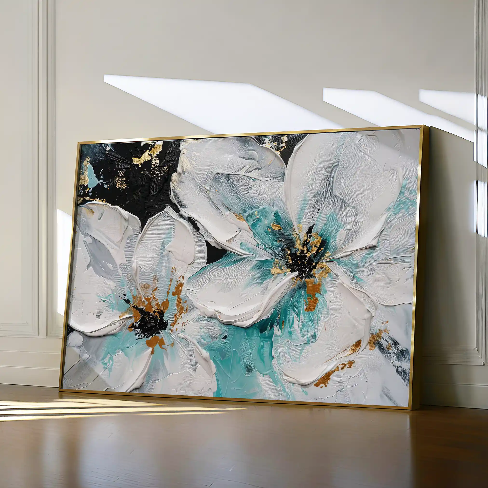 Floral 365 Canvas Art 60 x 40 cm / Black