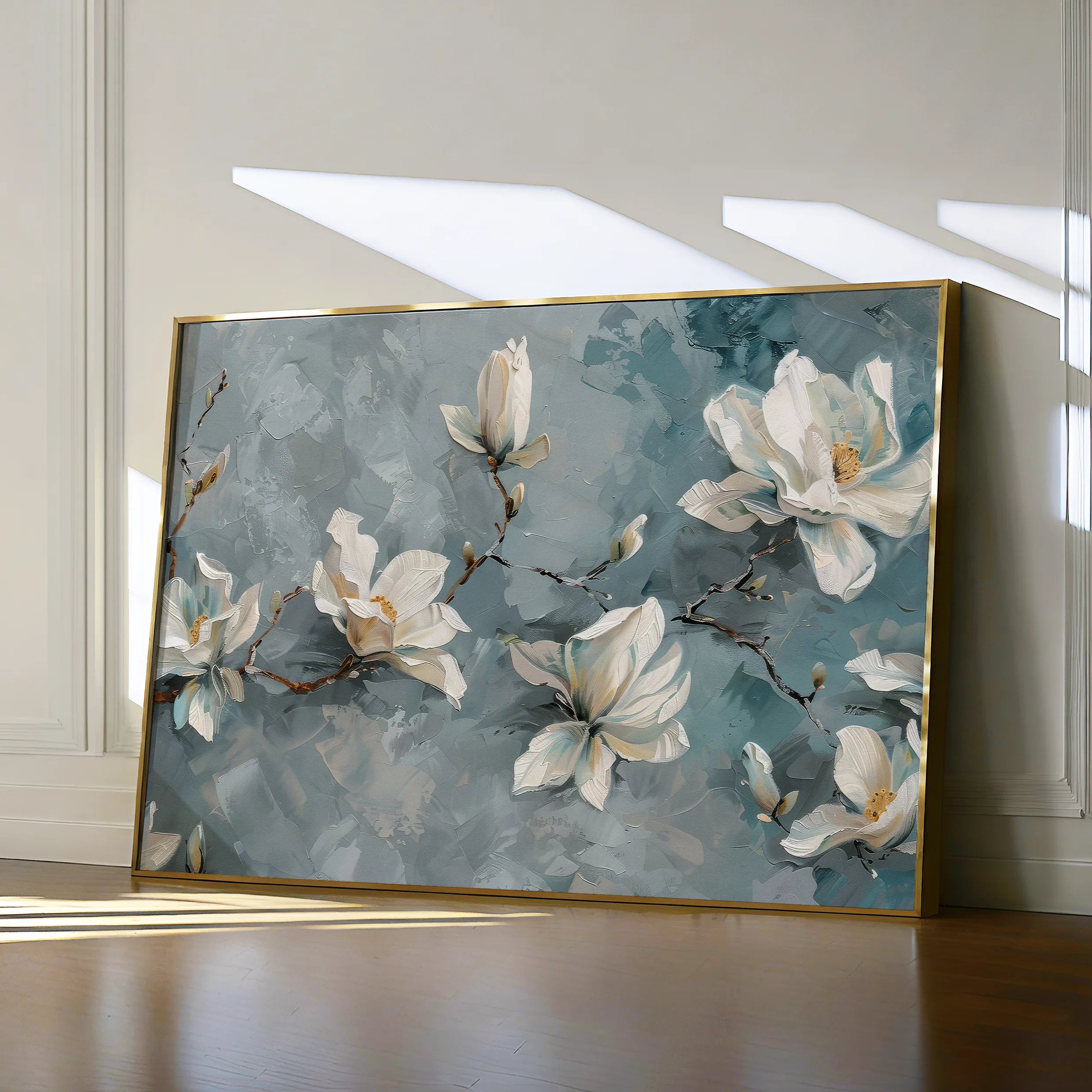 Floral 366 Canvas Art 18" x 24" / 45 x 60 cm / Black