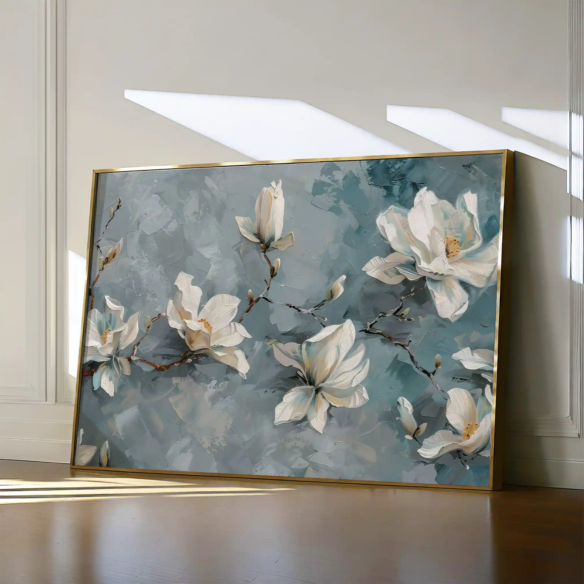 Floral 366 Canvas Art 60 x 40 cm / Black