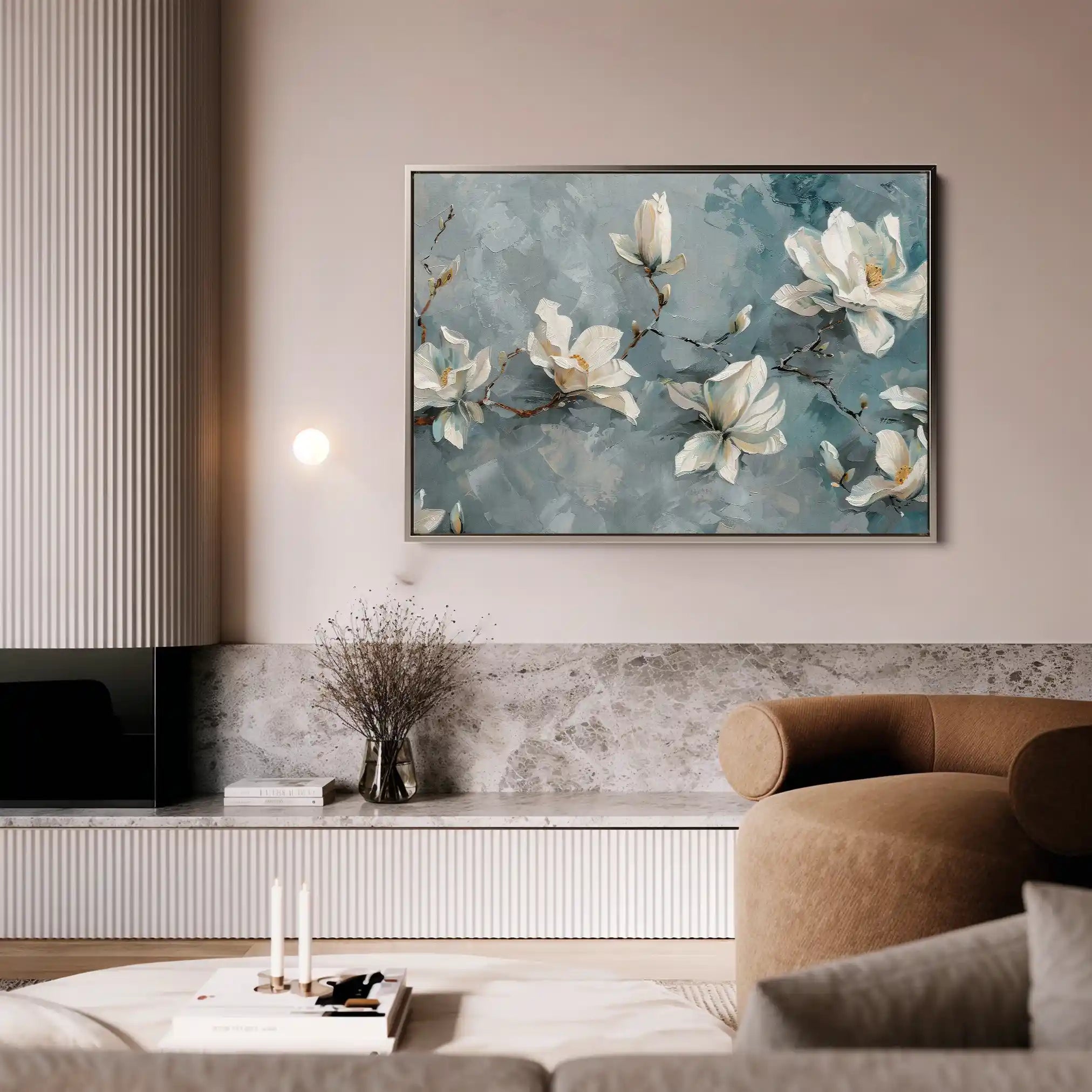 Floral 366 Canvas Art 60 x 40 cm / Black