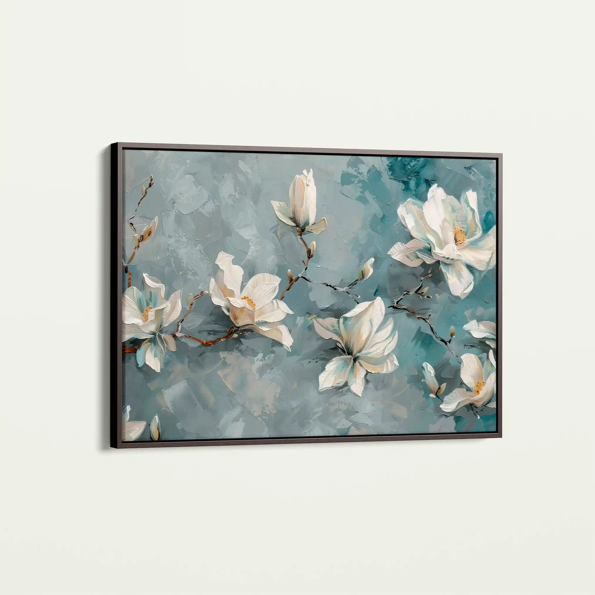 Floral 366 Canvas Art 60 x 40 cm / Black
