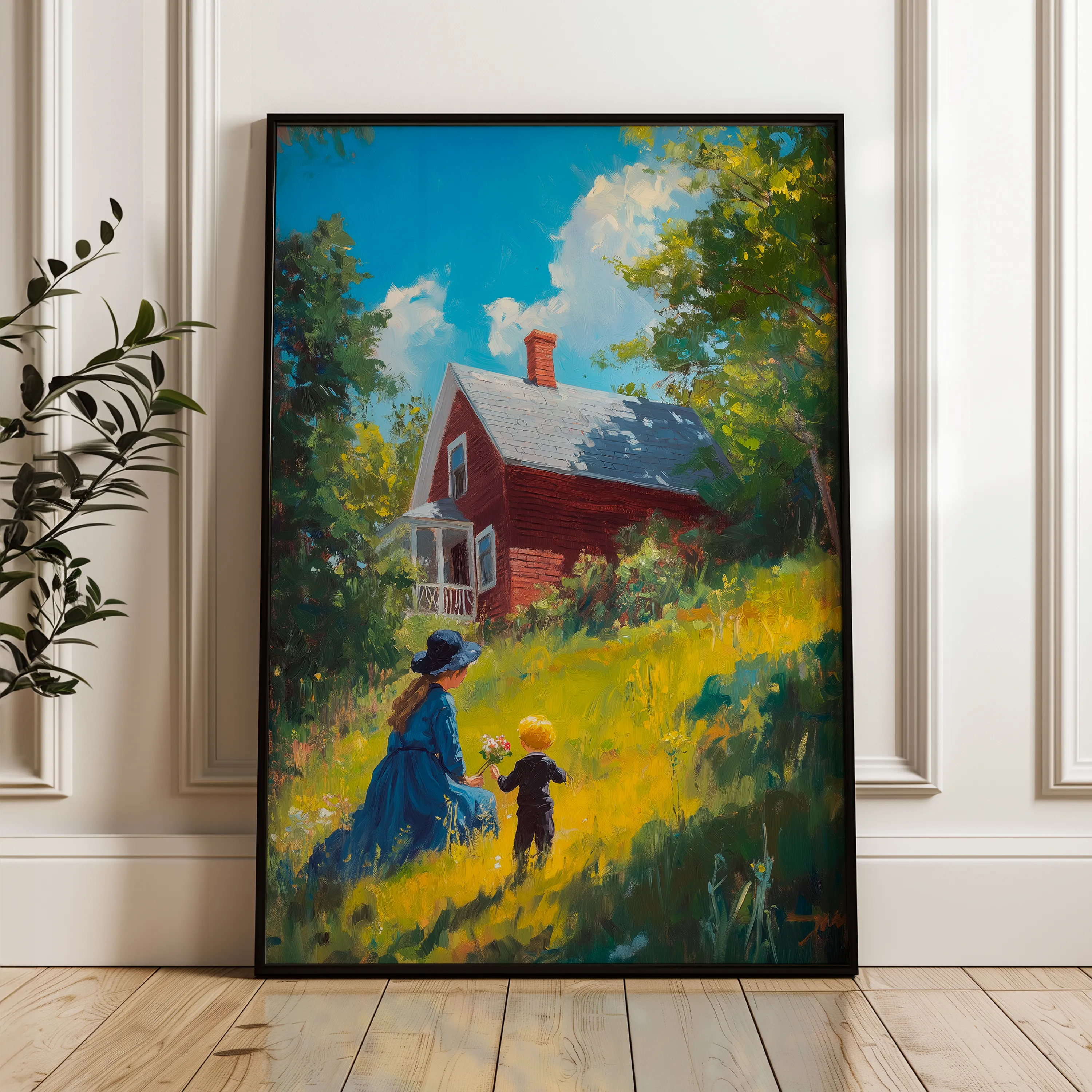 Landscape 366 Canvas Art 18" x 24" / 45 x 60 cm / Black