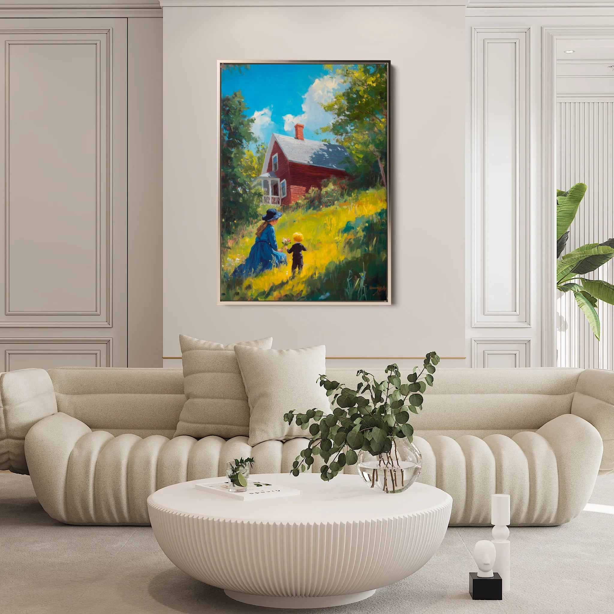 Landscape 366 Canvas Art 18" x 24" / 45 x 60 cm / Black