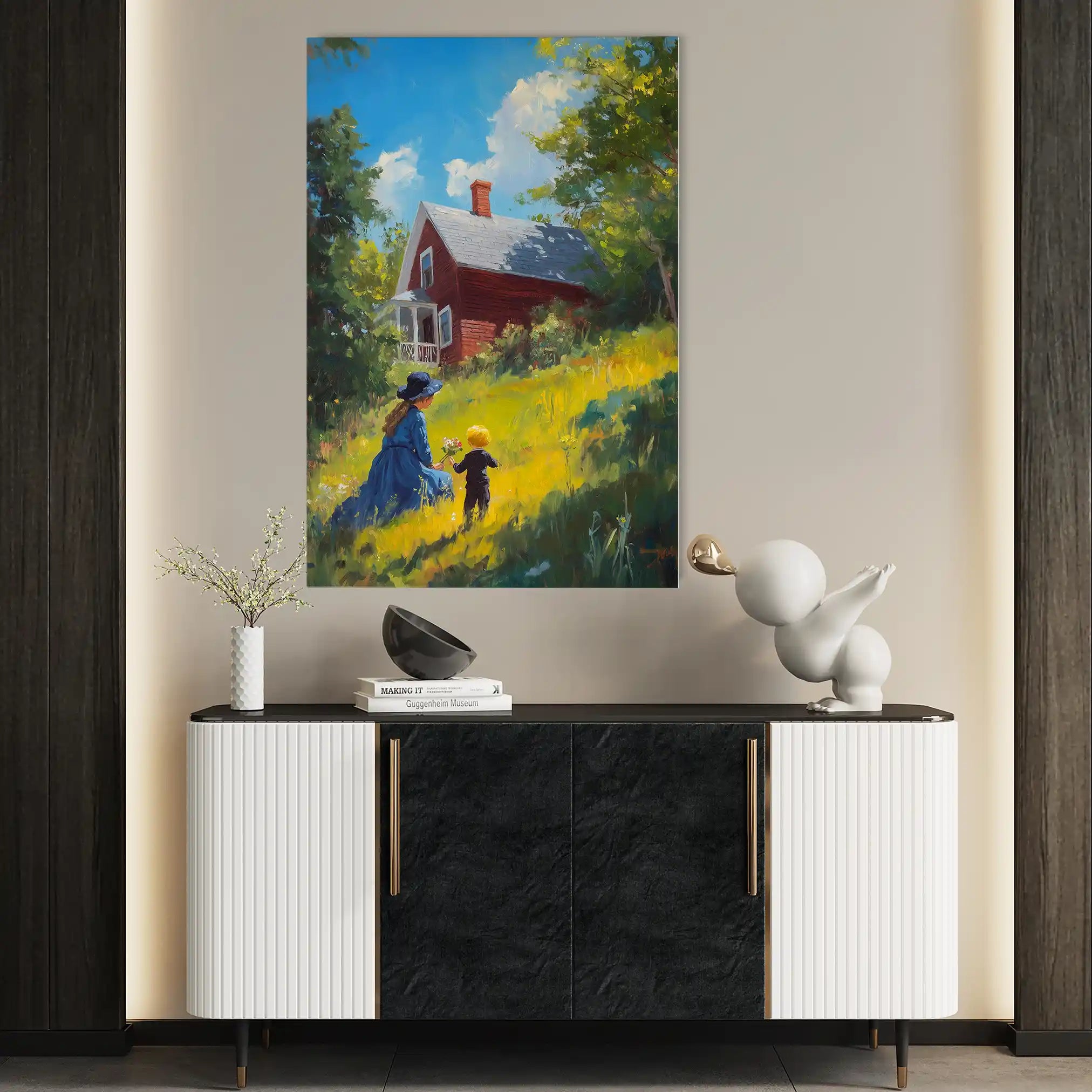 Landscape 366 Canvas Art 60 x 40 cm / Black