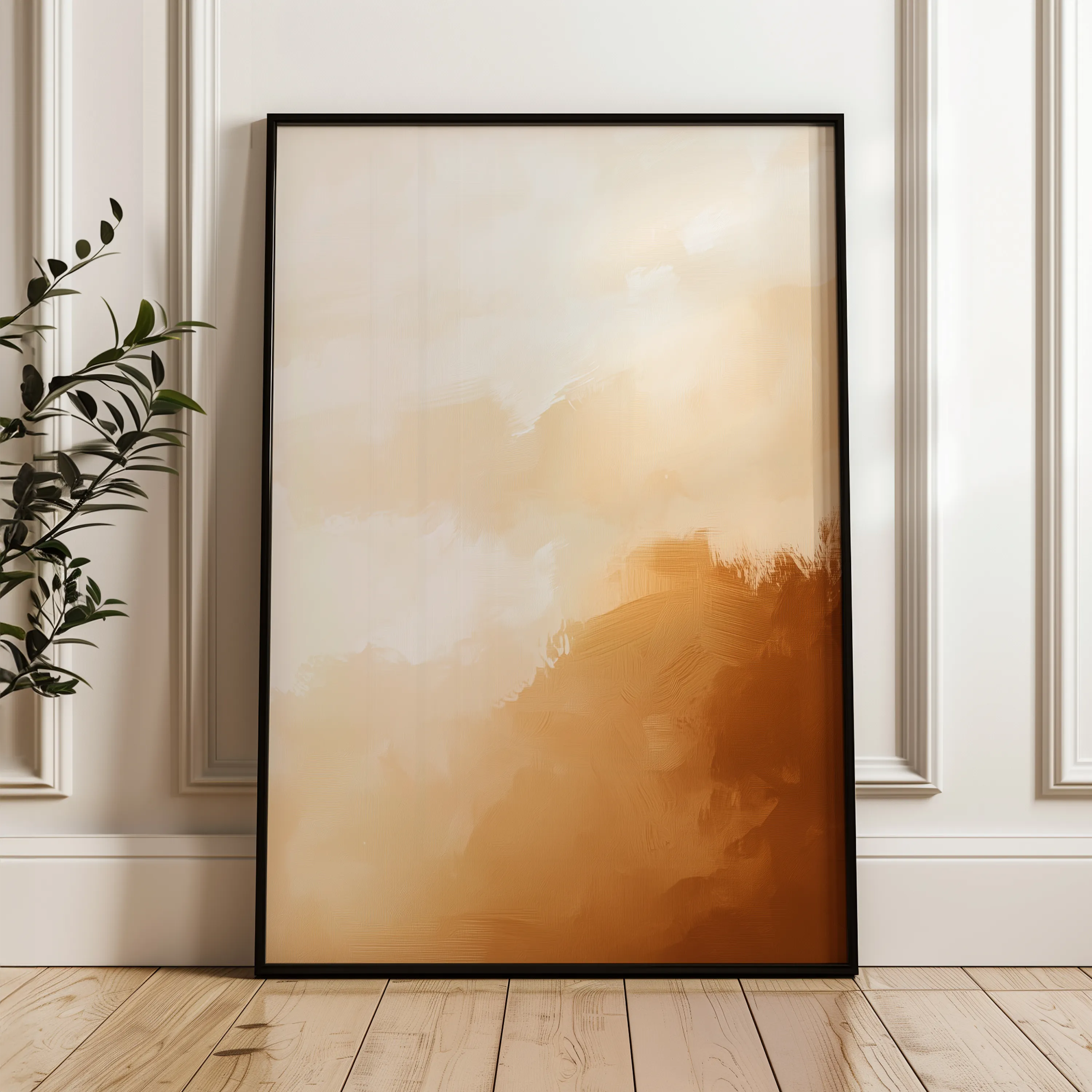 Abstract 367 Canvas Art 18" x 24" / 45 x 60 cm / Black