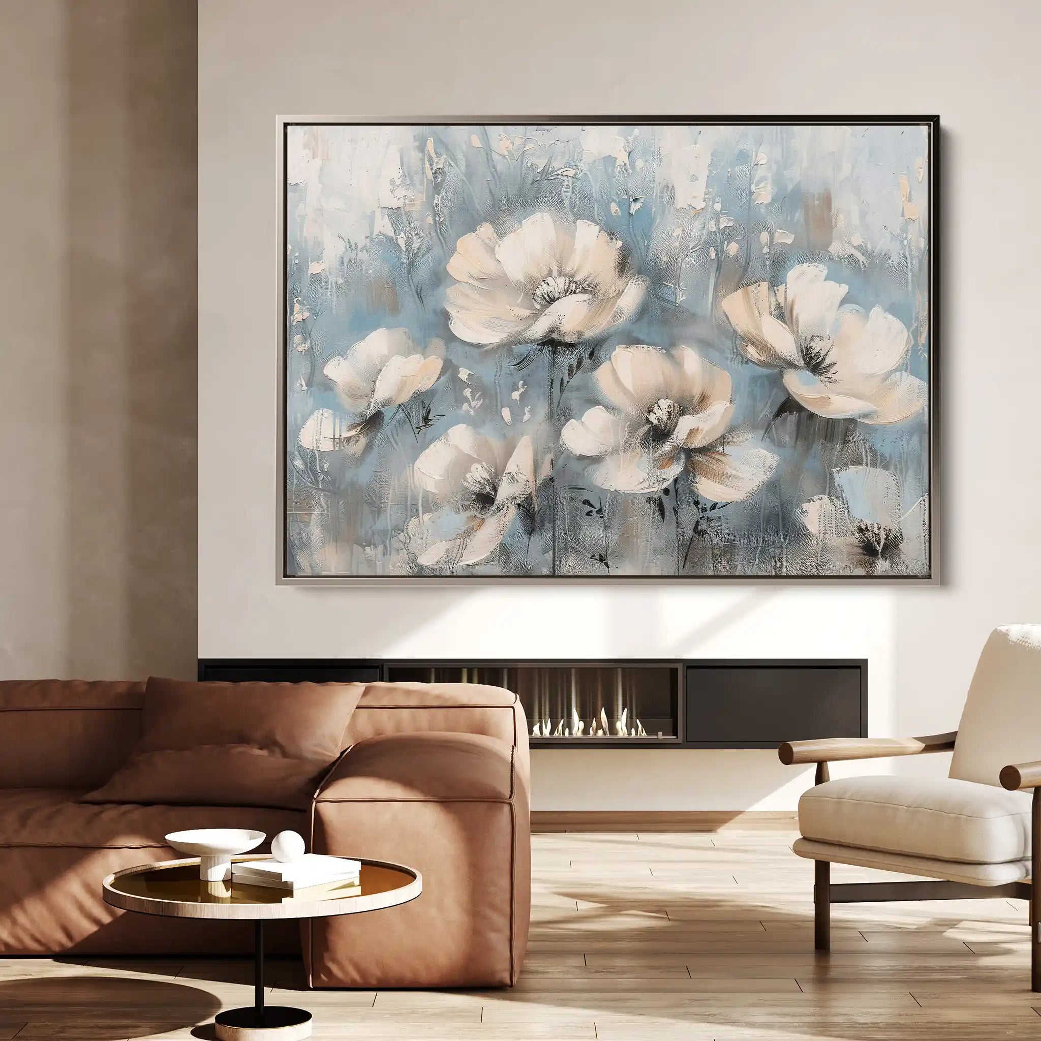 Floral 367 Canvas Art 60 x 40 cm / Black