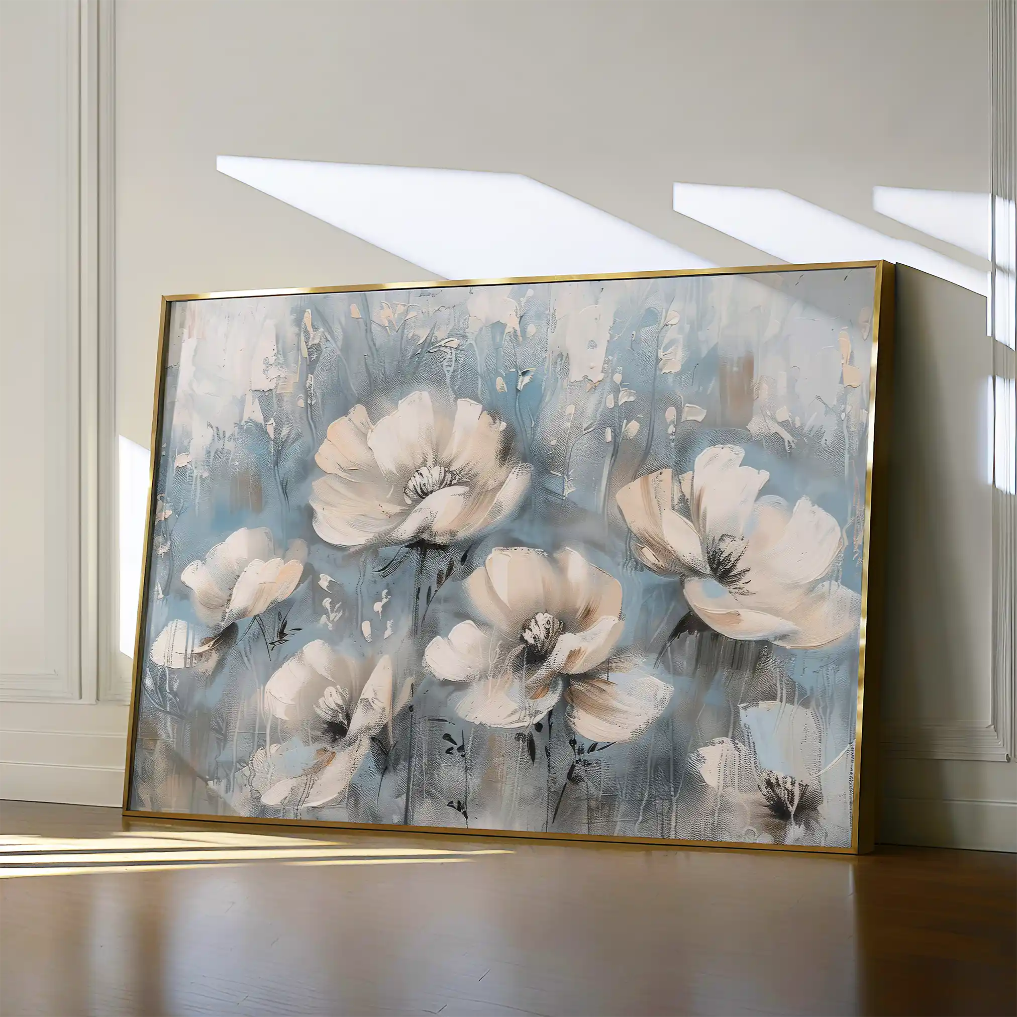 Floral 367 Canvas Art 60 x 40 cm / Black