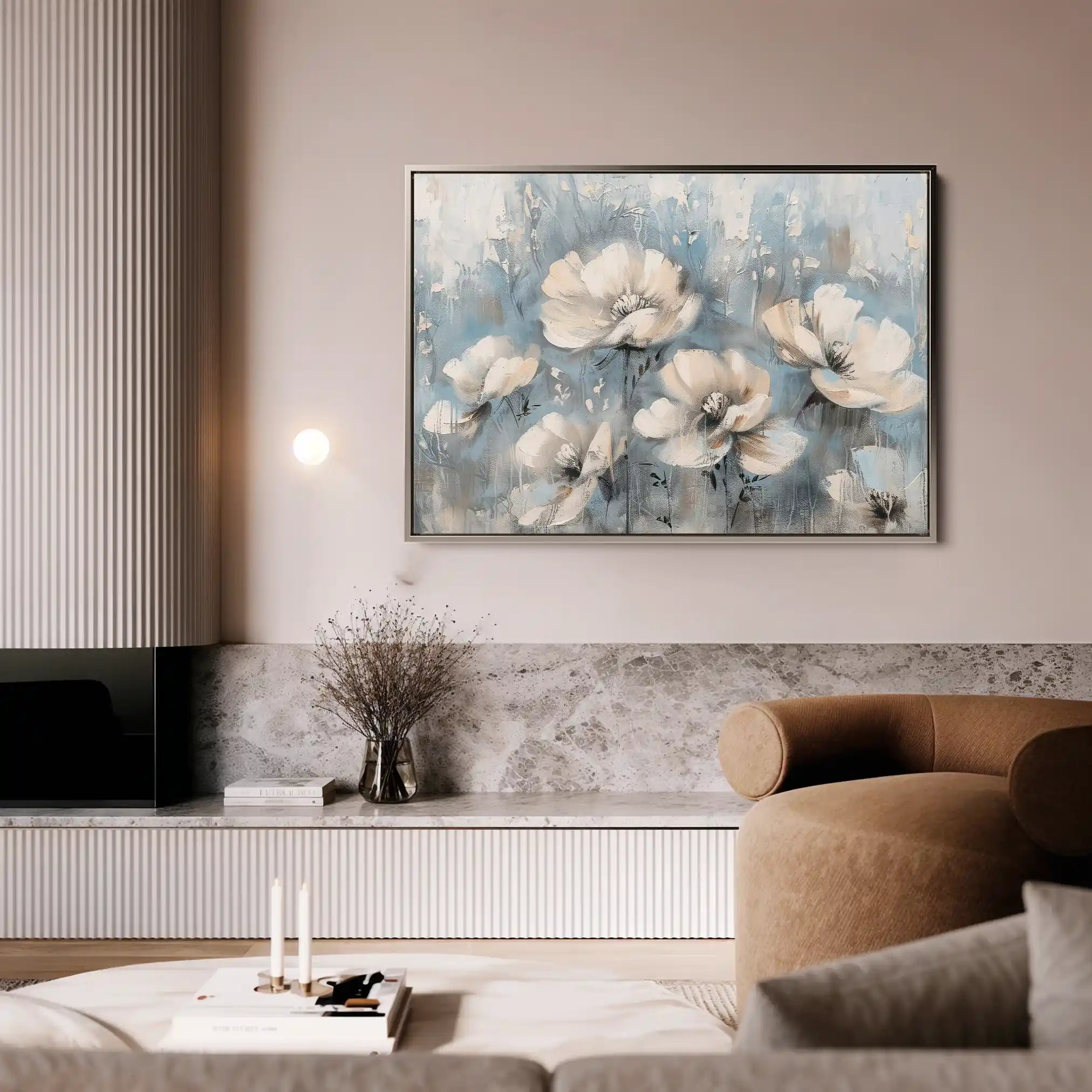 Floral 367 Canvas Art 60 x 40 cm / Black