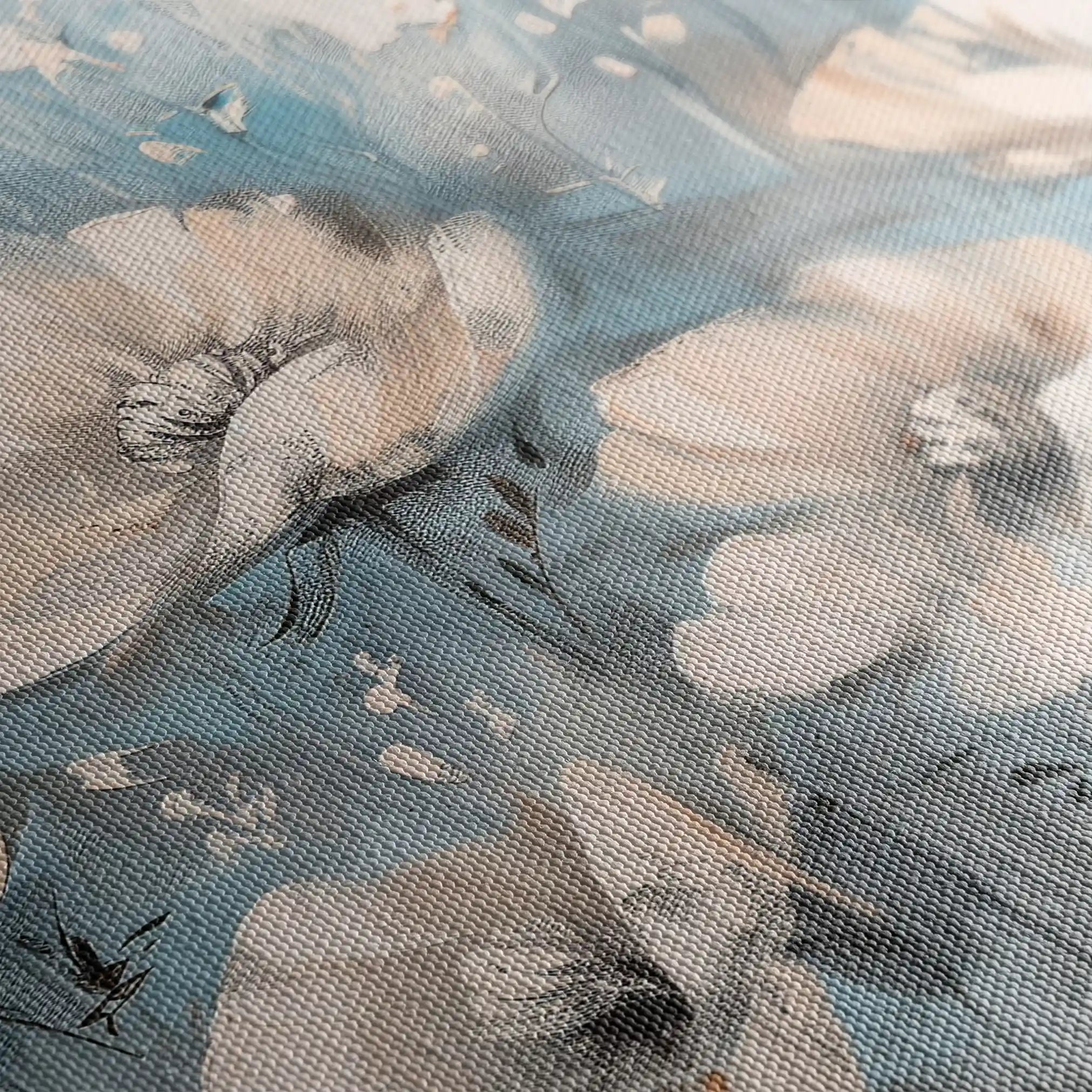 Floral 367 Canvas Art 60 x 40 cm / Black