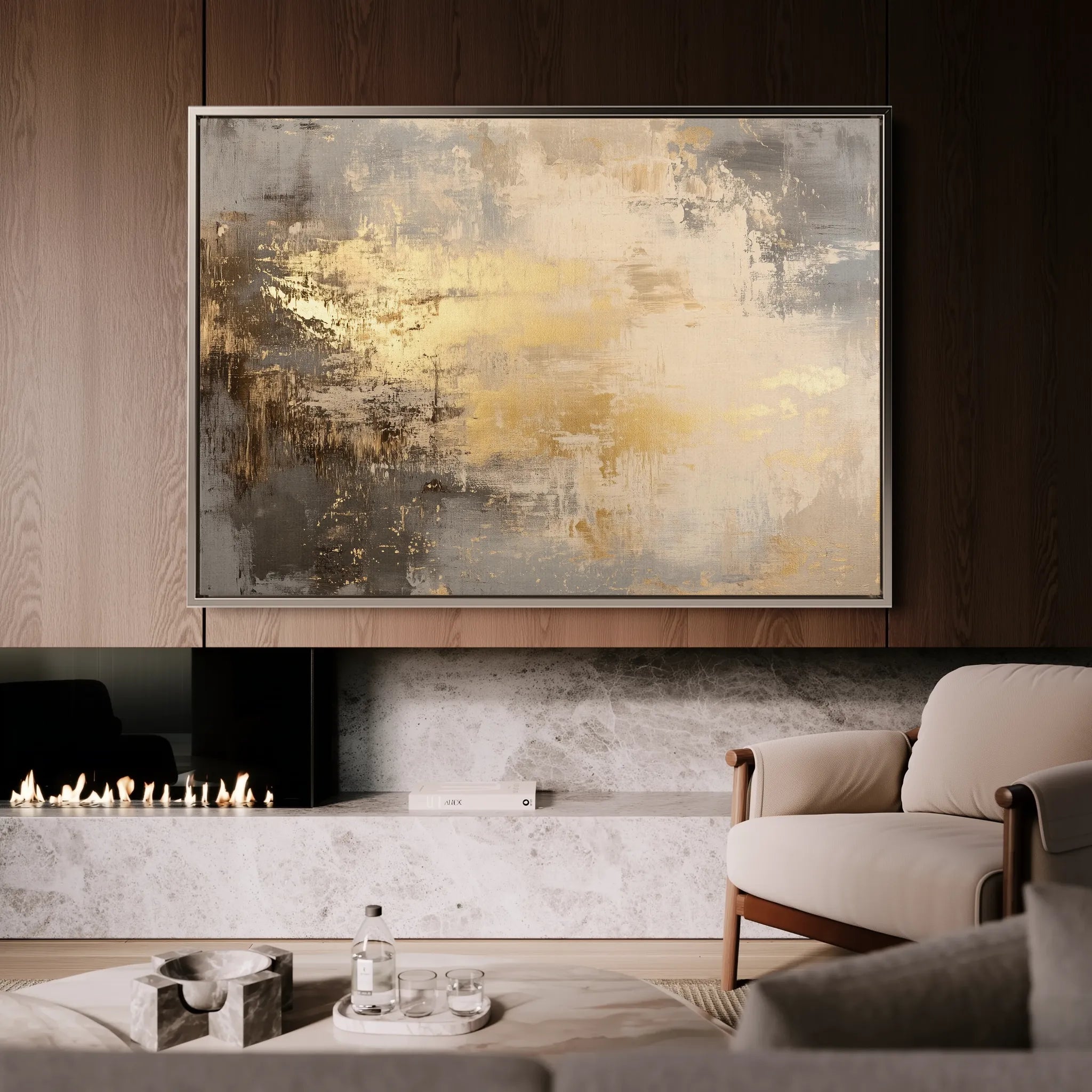 Abstract 368 Canvas Art 18" x 24" / 45 x 60 cm / Black
