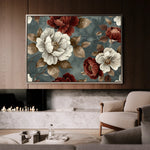 Floral 368 Canvas Art 18" x 24" / 45 x 60 cm / Black