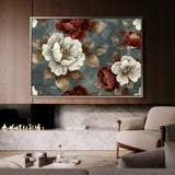 Floral 368 Canvas Art 18" x 24" / 45 x 60 cm / Black