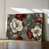 Floral 368 Canvas Art 18" x 24" / 45 x 60 cm / Black