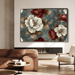 Floral 368 Canvas Art 18" x 24" / 45 x 60 cm / Black