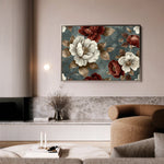 Floral 368 Canvas Art 18" x 24" / 45 x 60 cm / Black